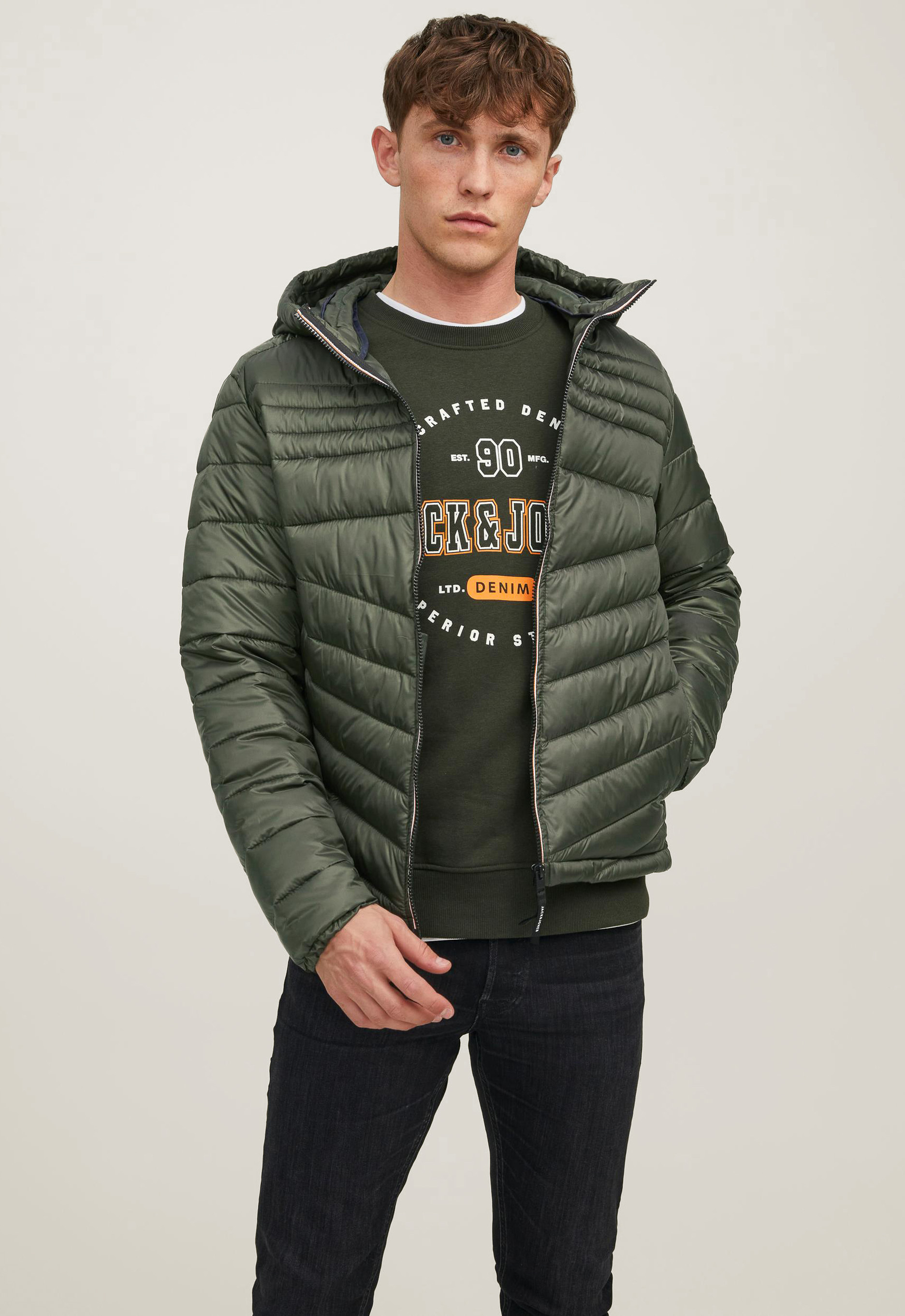 Jack&Jones Lichte Capuchon Gewatteerde Jas Jack&Jones Lichte Capuchon Gewatteerde Jas