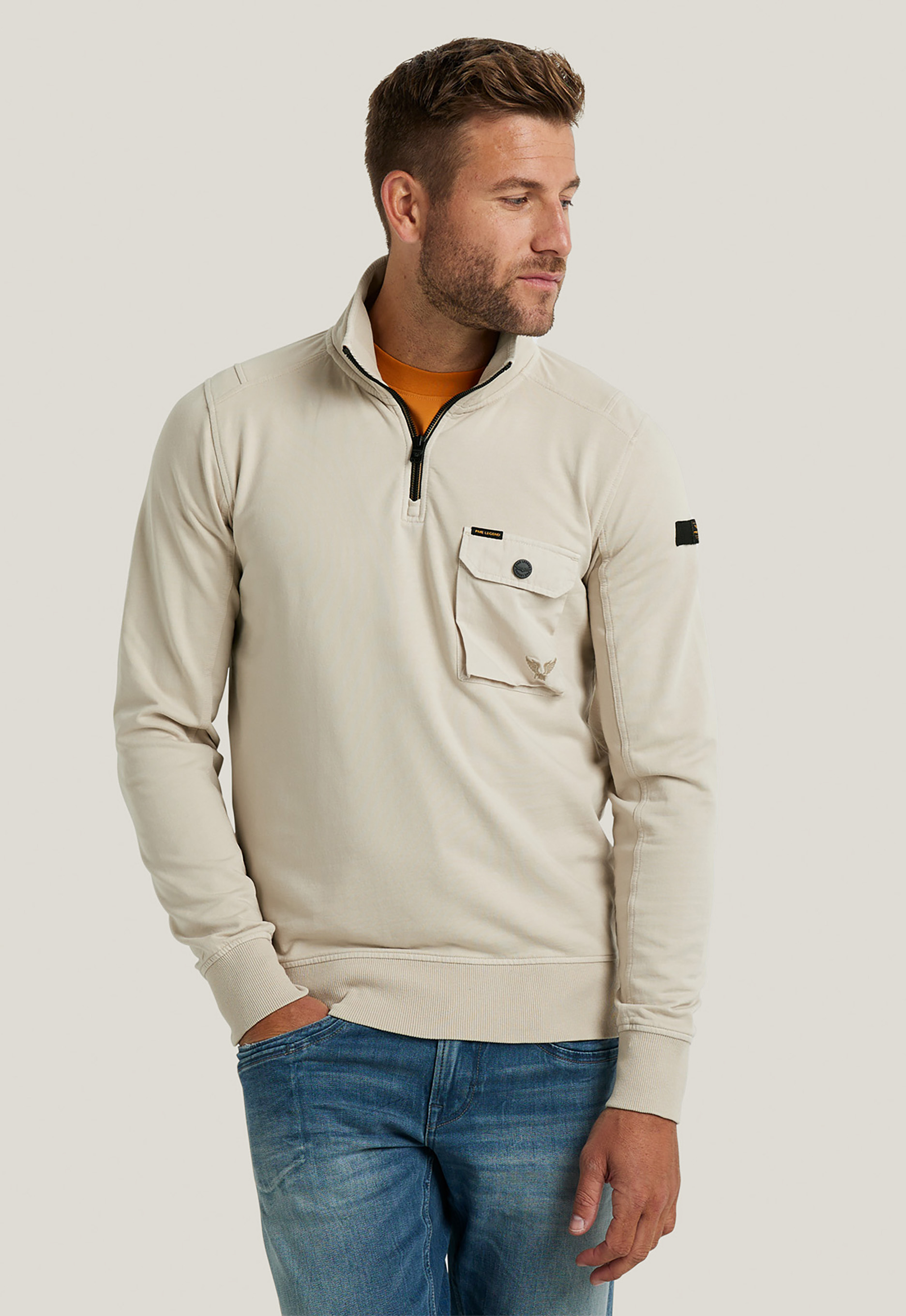 PME Legend PLS2209442 Half zip collar fine terry PME Legend PLS2209442 Half zip collar fine terry