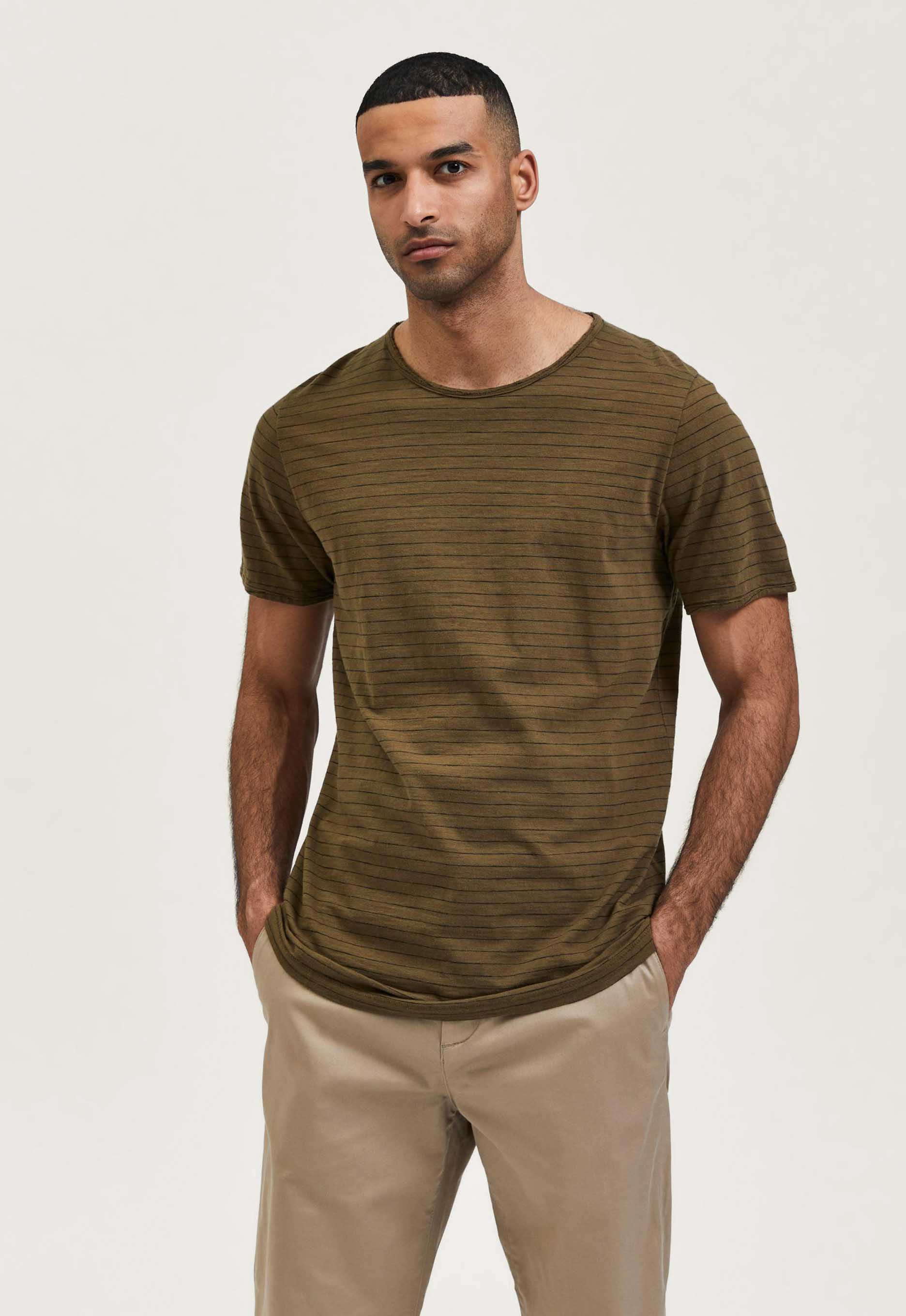 Selected Homme Morgan Stripe Ss O-neck T-shirt