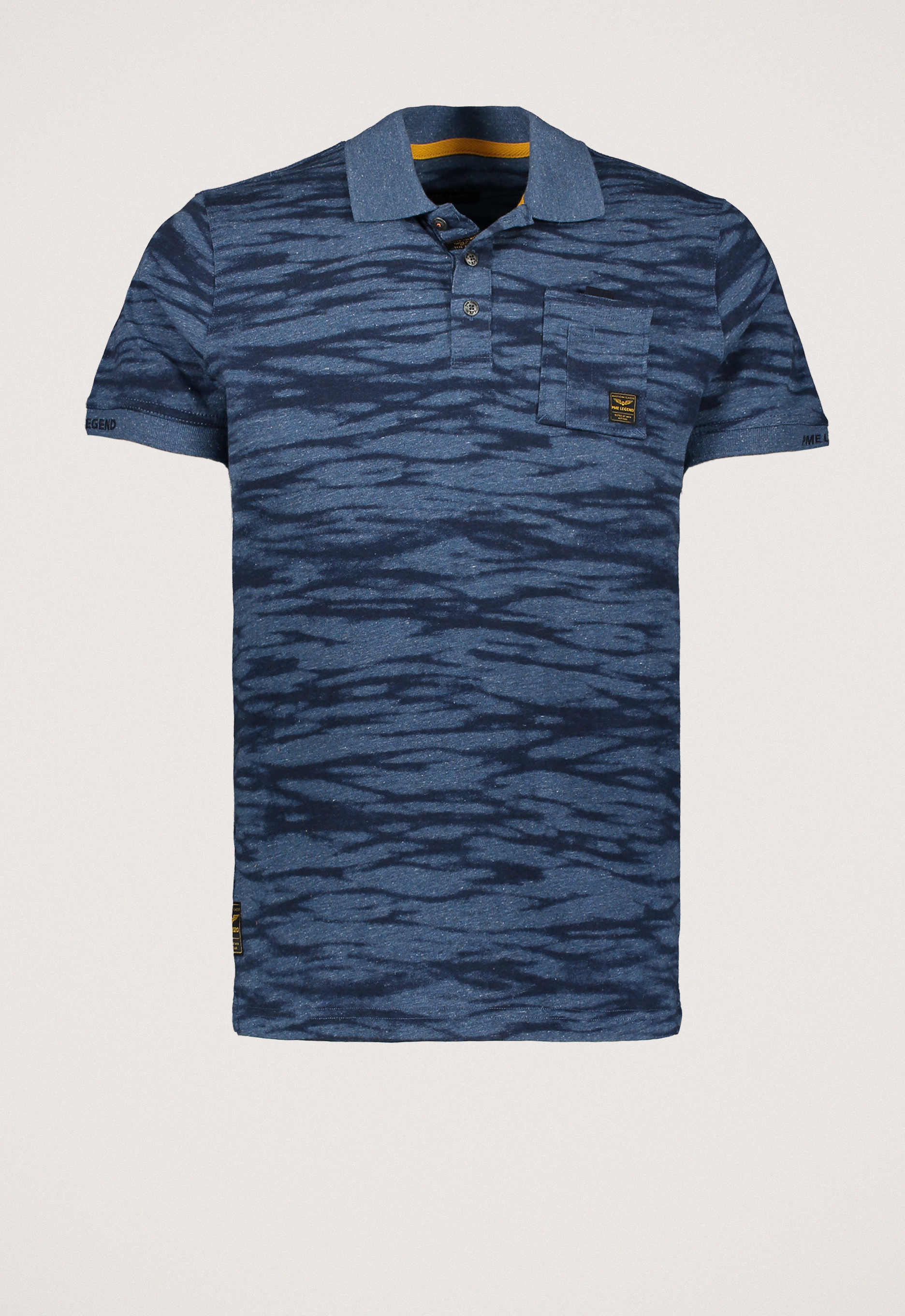 PME Legend Indigo Jersey Allover Print Polo PME Legend Indigo Jersey Allover Print Polo
