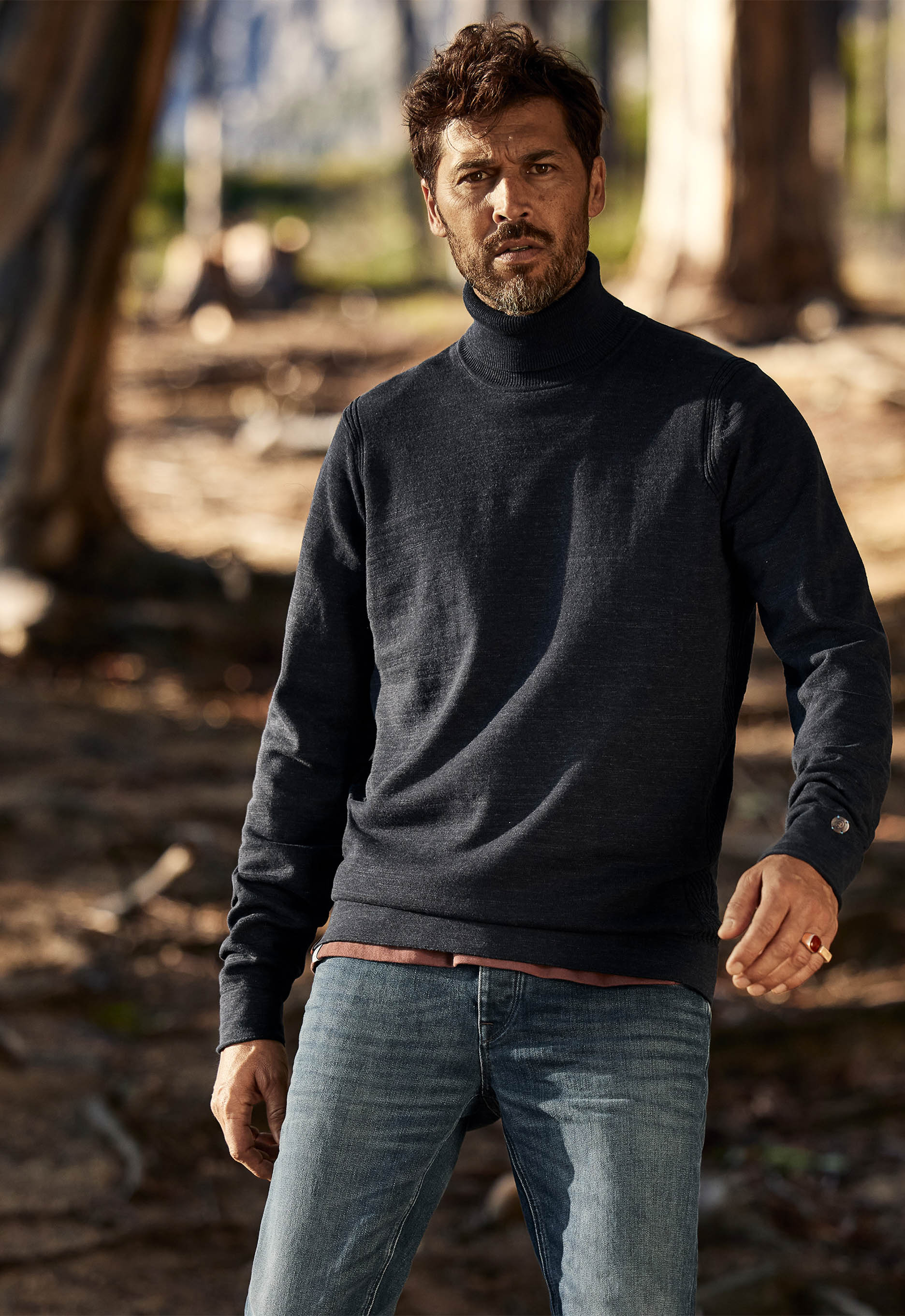Cast Iron Turtleneck co Heather Plated trui Cast Iron Turtleneck co Heather Plated trui