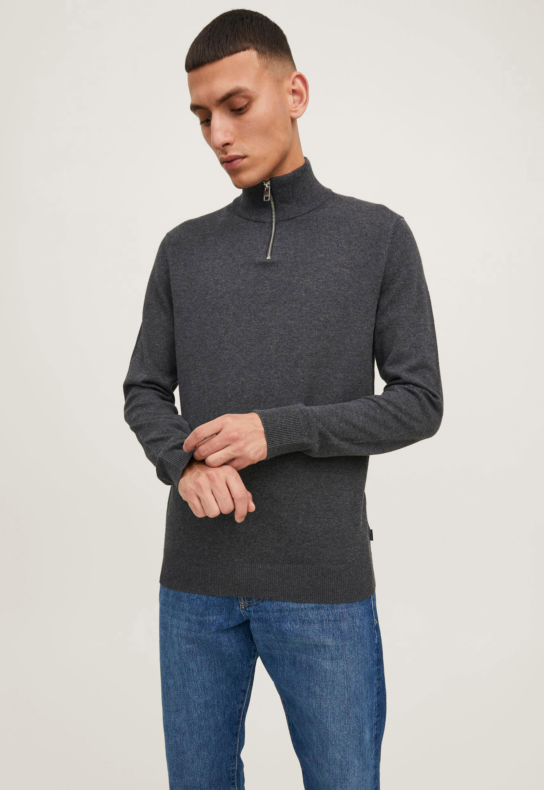 Jack&Jones Halve Rits Gebreide Trui Jack&Jones Halve Rits Gebreide Trui