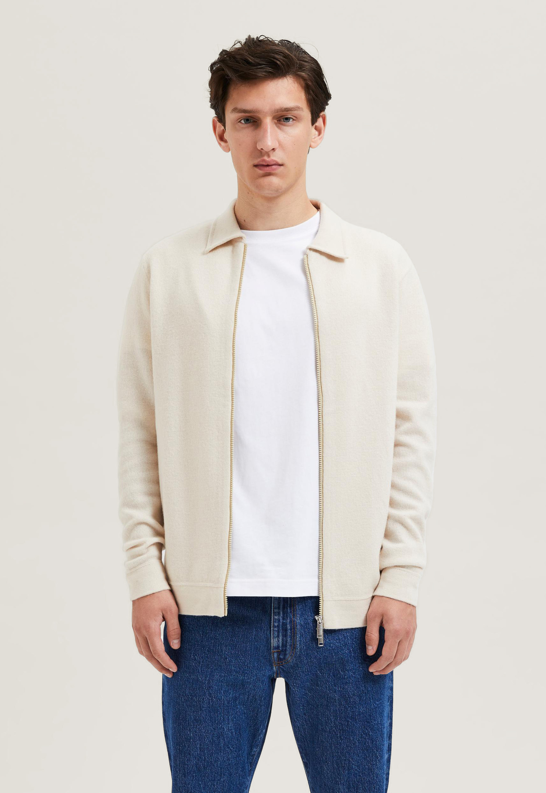 Selected 16086692 Belo knit zip cardigan Selected 16086692 Belo knit zip cardigan
