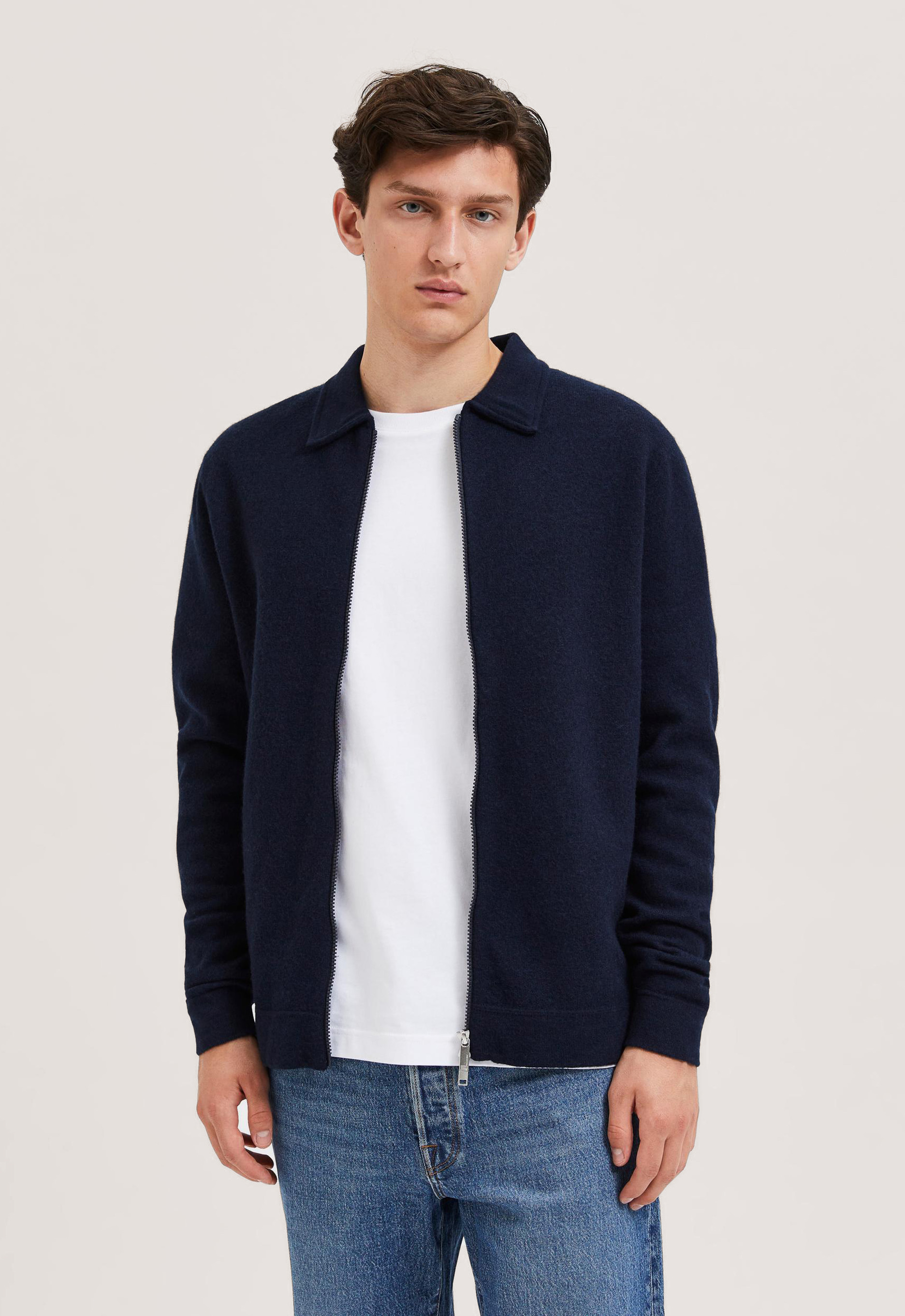 Selected 16086692 Belo knit zip cardigan Selected 16086692 Belo knit zip cardigan