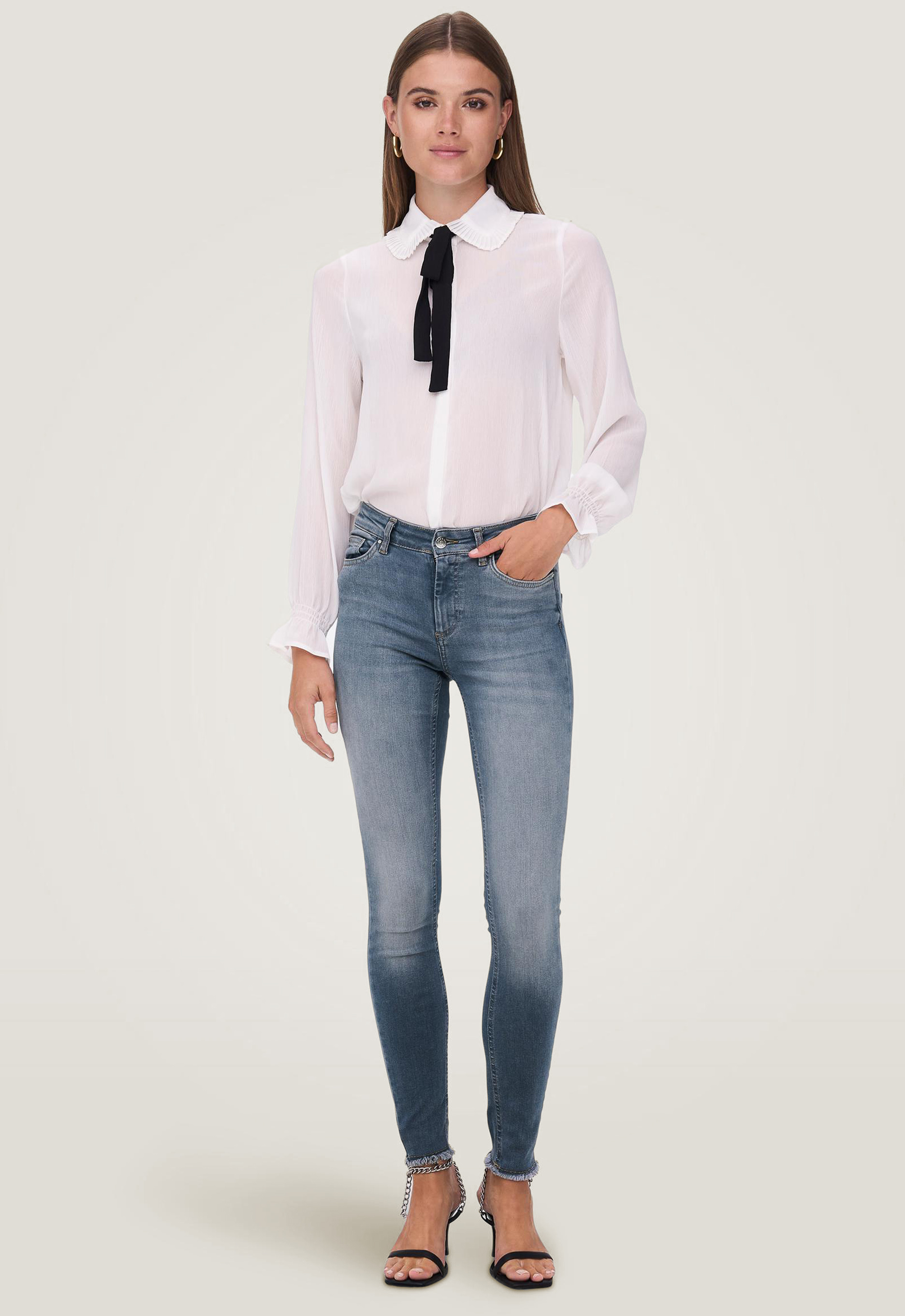 Only Onlblush Mid Raw Skinny Jeans