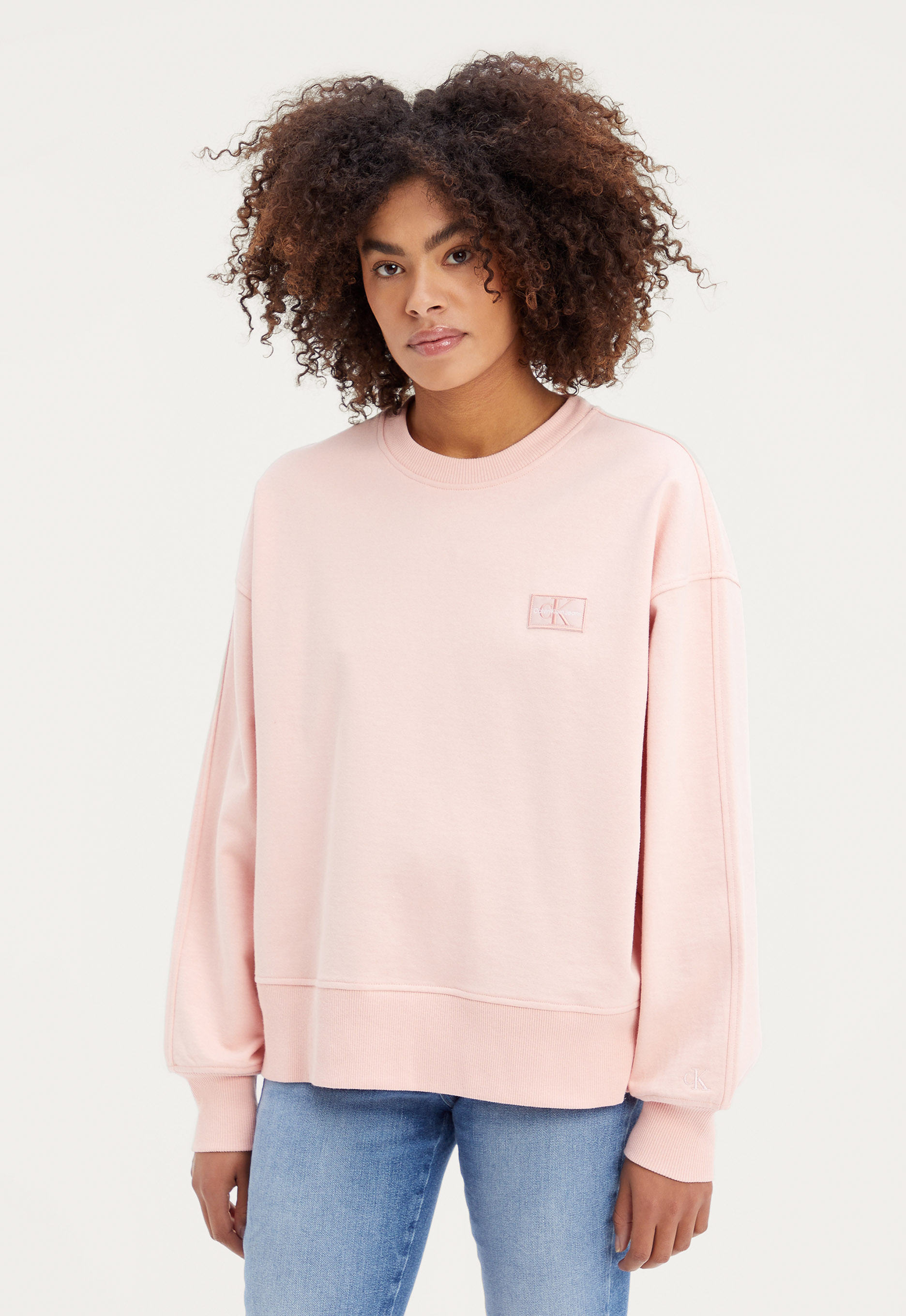 Calvin Klein Badge Oversized Crew Neck Sweater Calvin Klein Badge Oversized Crew Neck Sweater