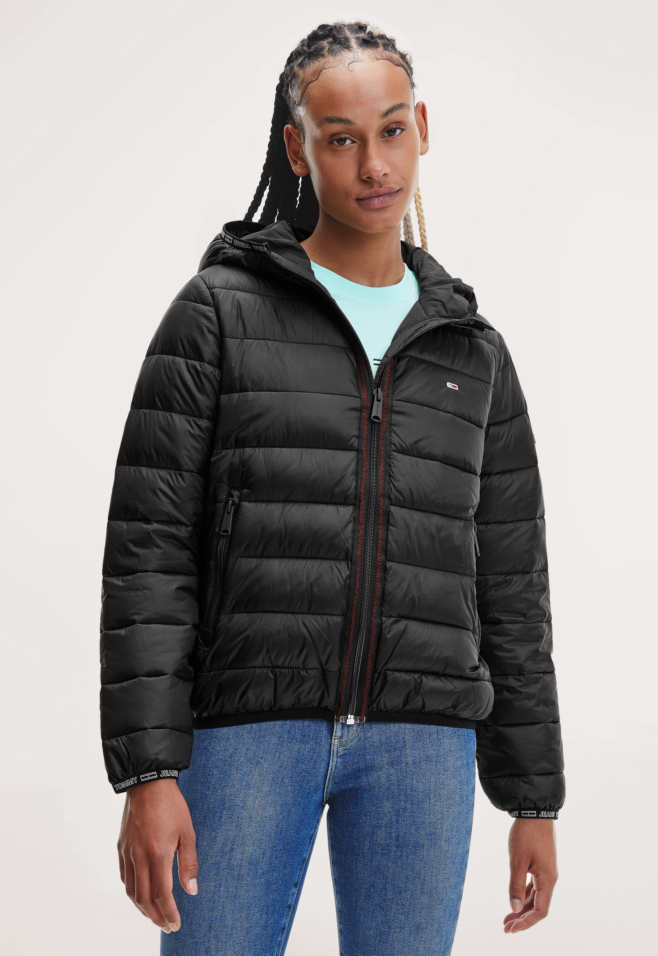 Tommy Jeans Quilted Tape Hooded Jacket
