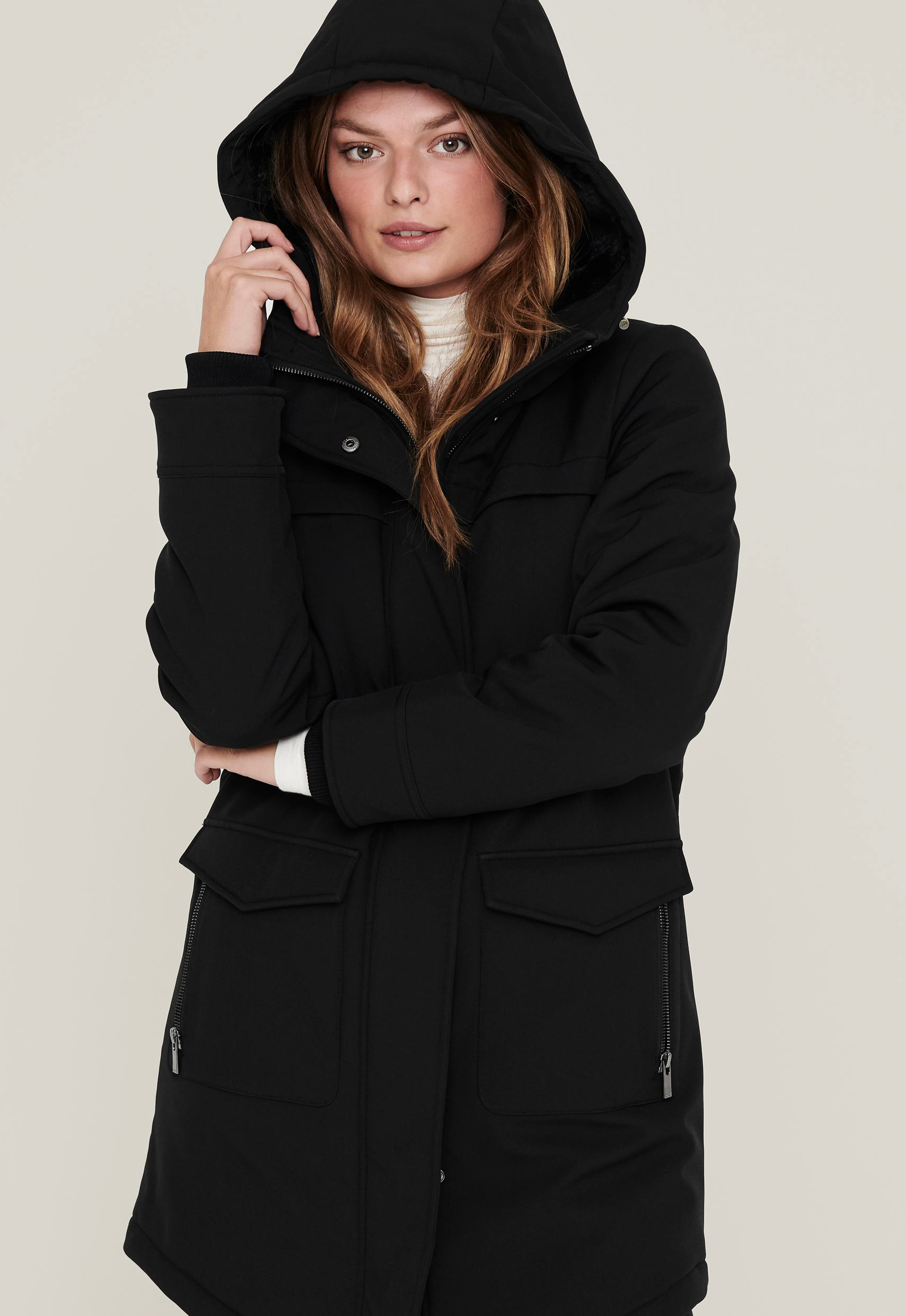 Only Effen Gekleurde Parka Jas Only Effen Gekleurde Parka Jas