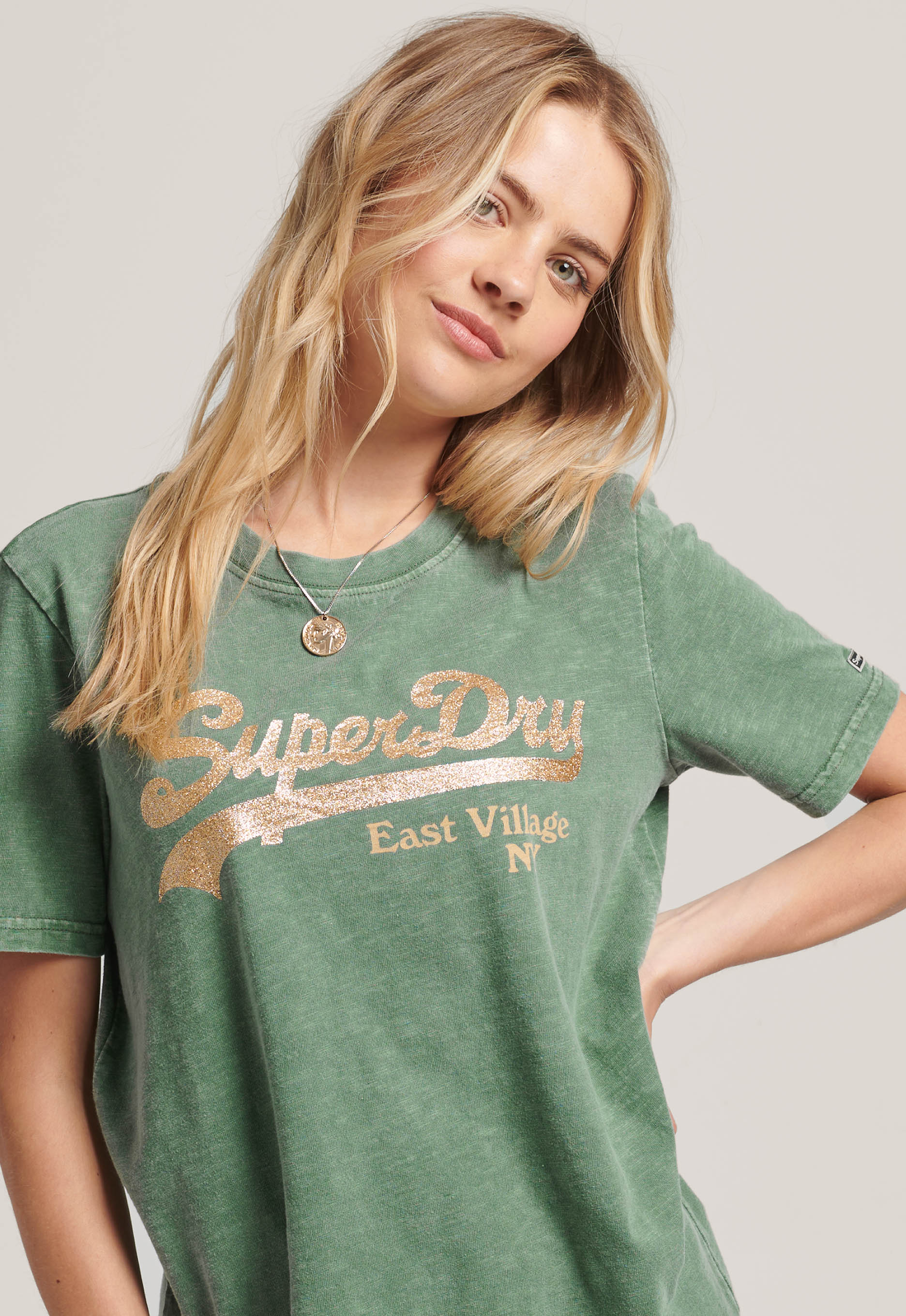 Superdry W1010873A Vintage logo borough tee Superdry W1010873A Vintage logo borough tee
