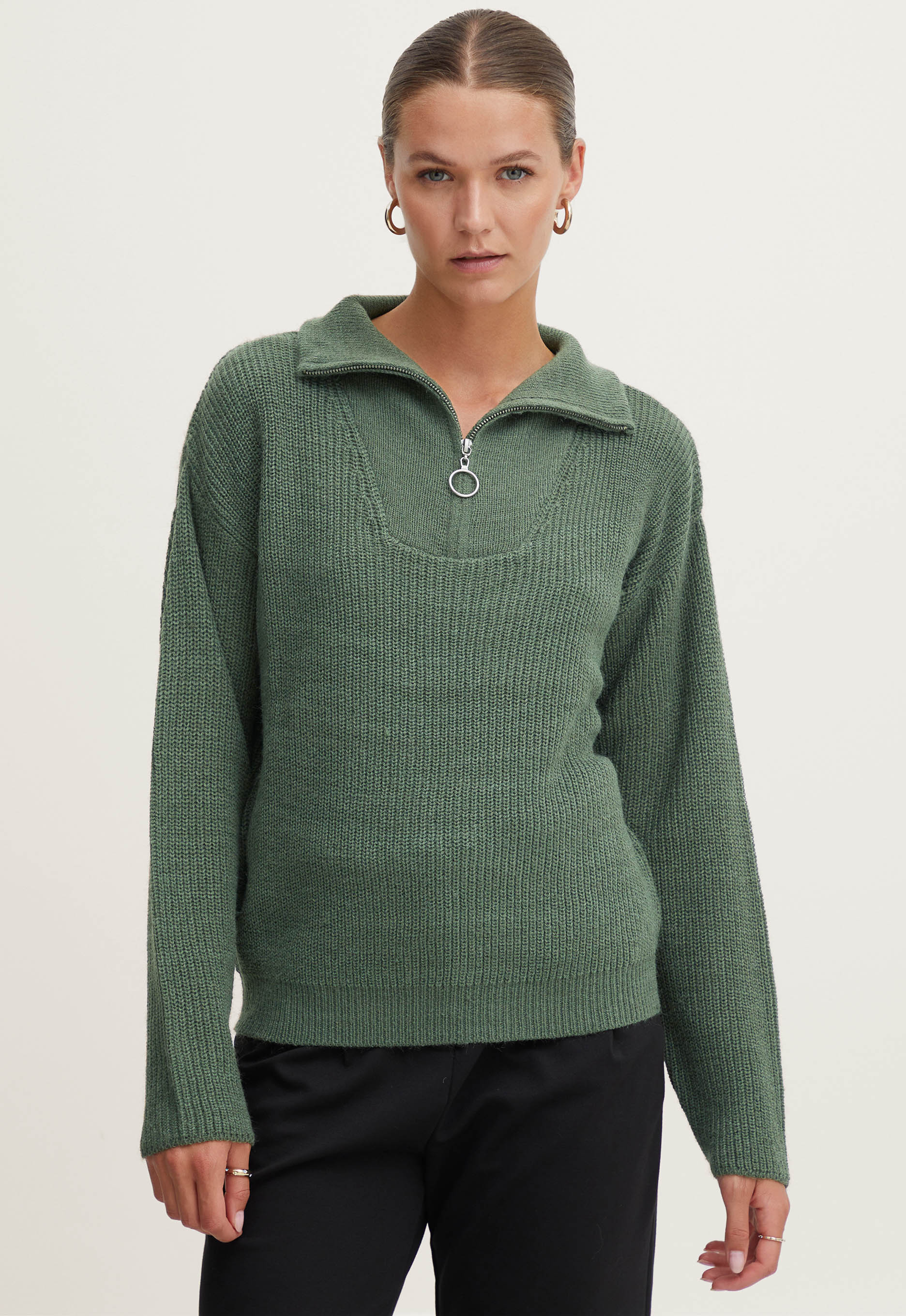 Ichi 20117090 Novo ls halfzip knit Ichi 20117090 Novo ls halfzip knit