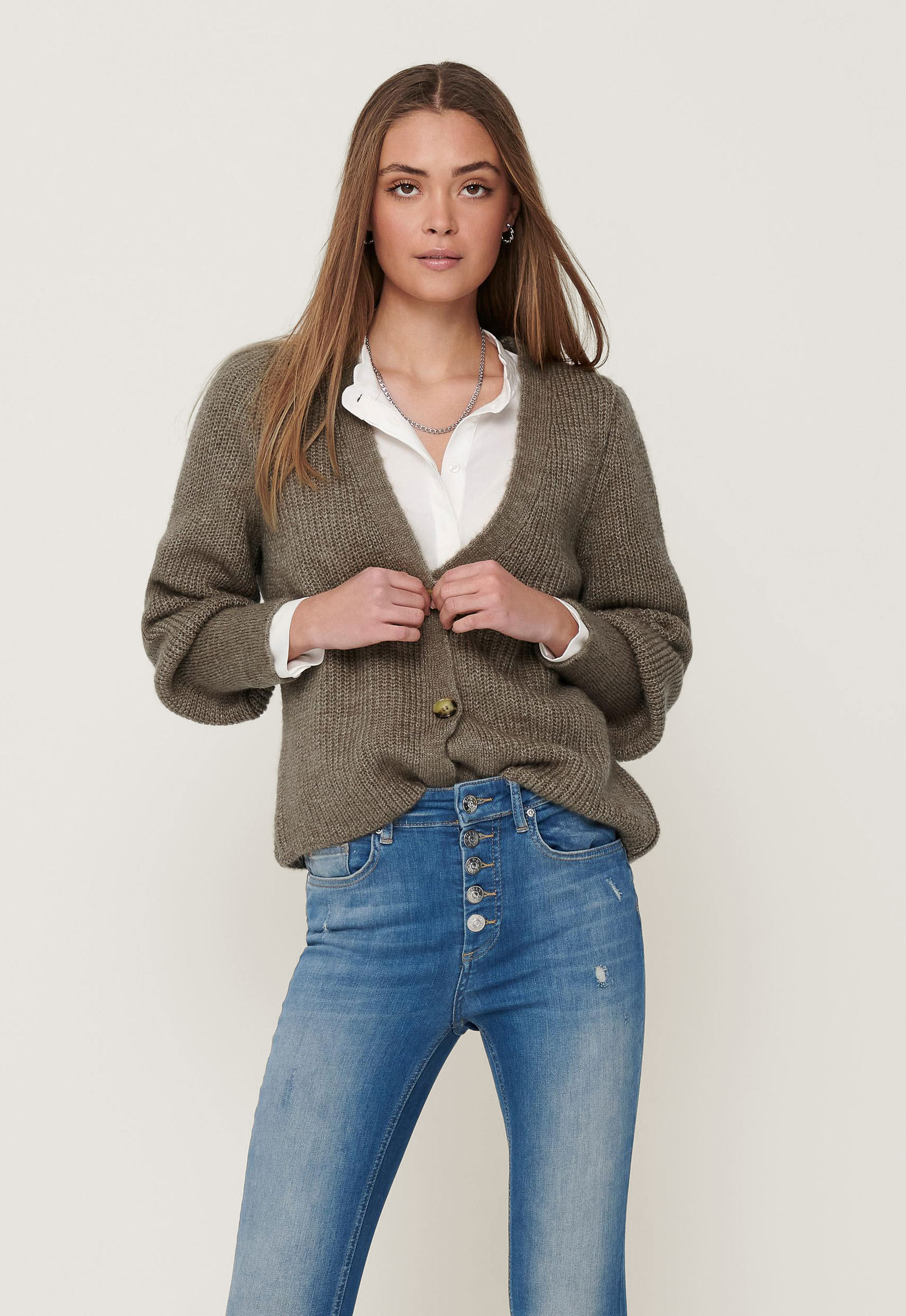 Only Rib Gebreid Cardigan Vest Only Rib Gebreid Cardigan Vest