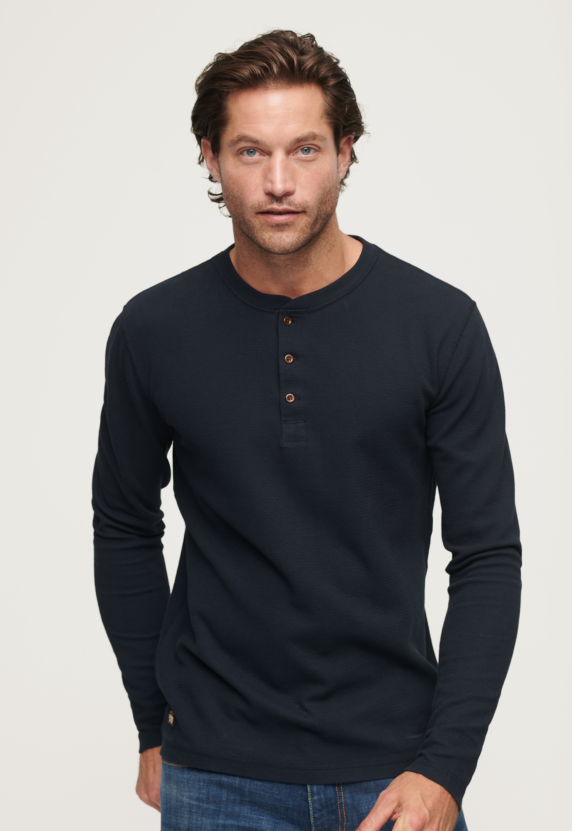 Superdry Waffle Henley Longsleeve