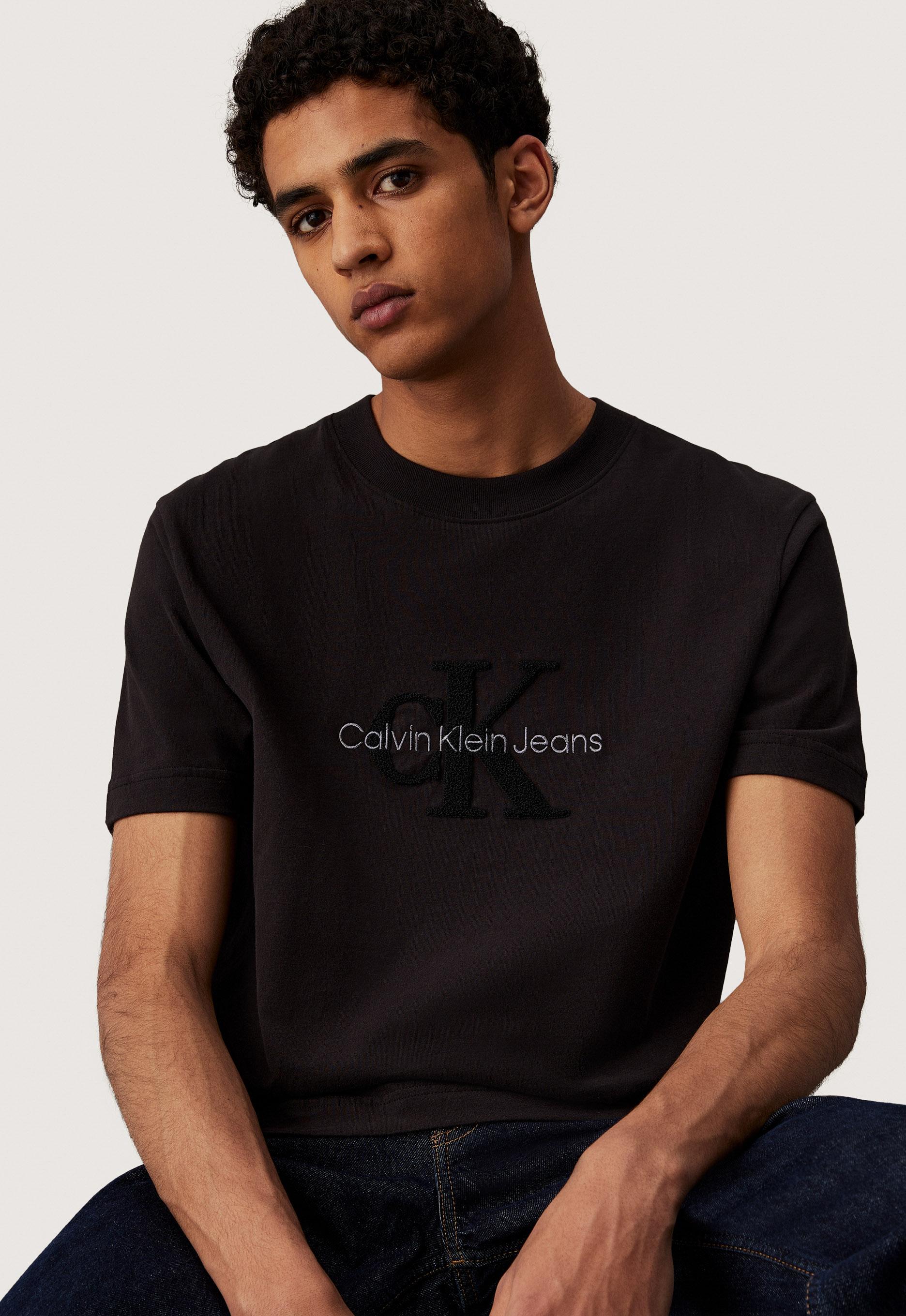 Calvin klein Chenille Monologo T-shirt