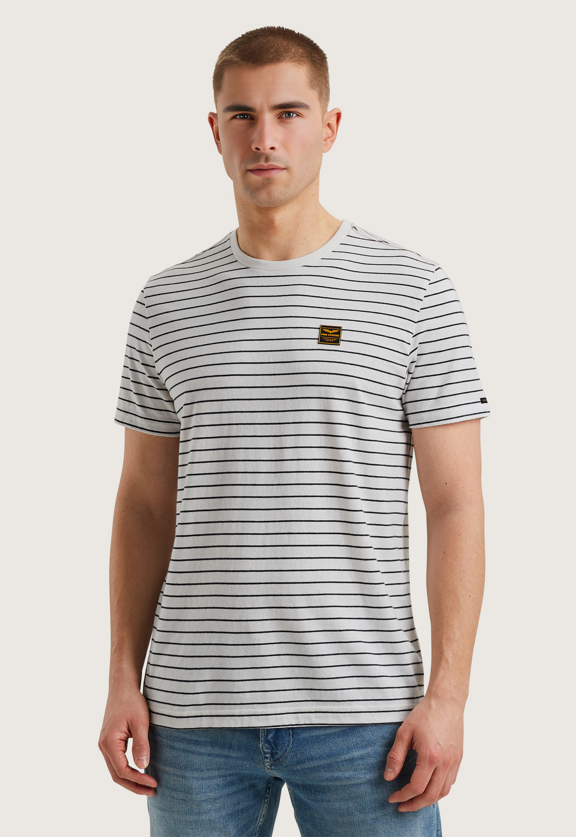Pme legend Melange Striped Jersey T-shirt