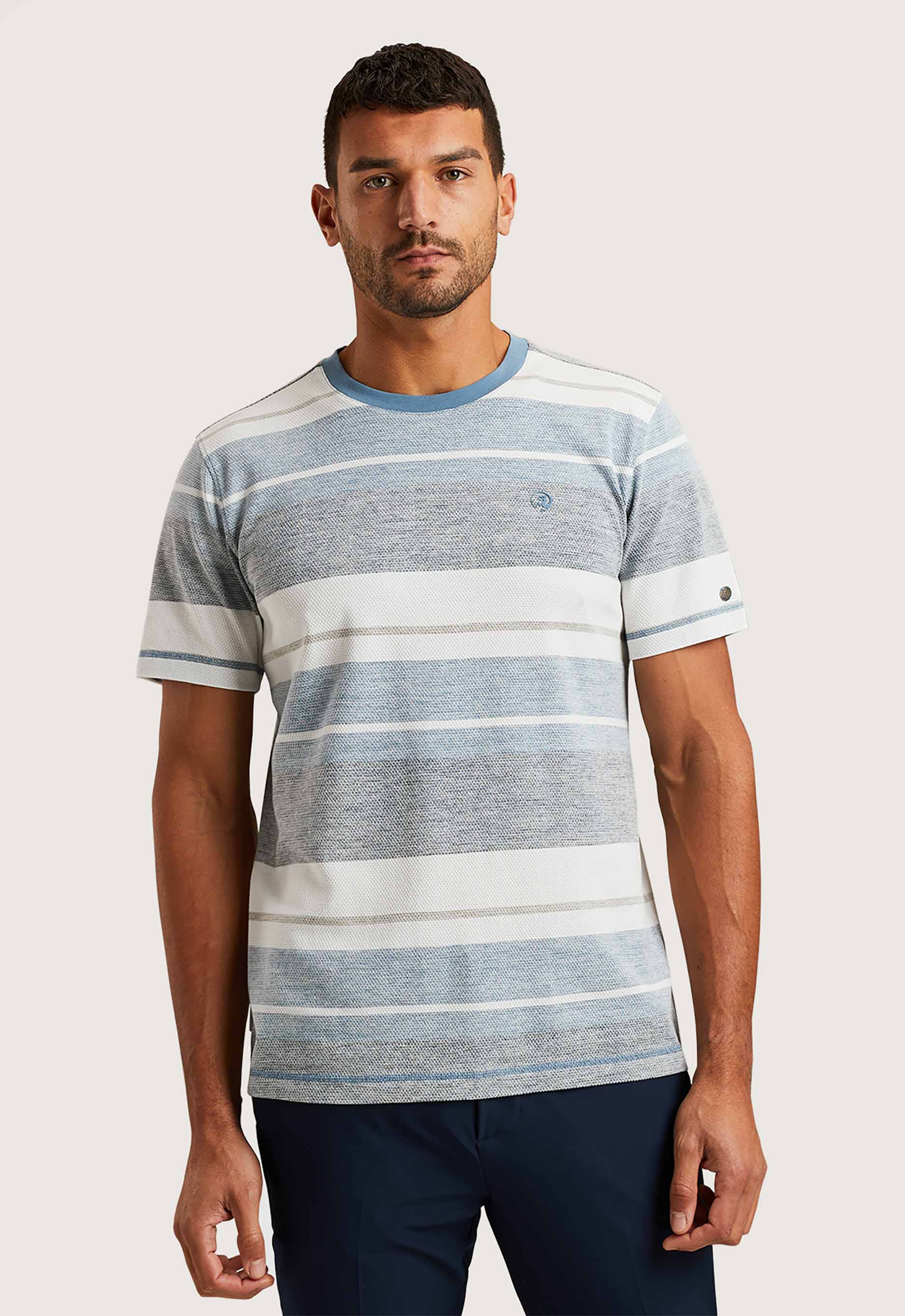 Cast iron Streeppatroon T-Shirt