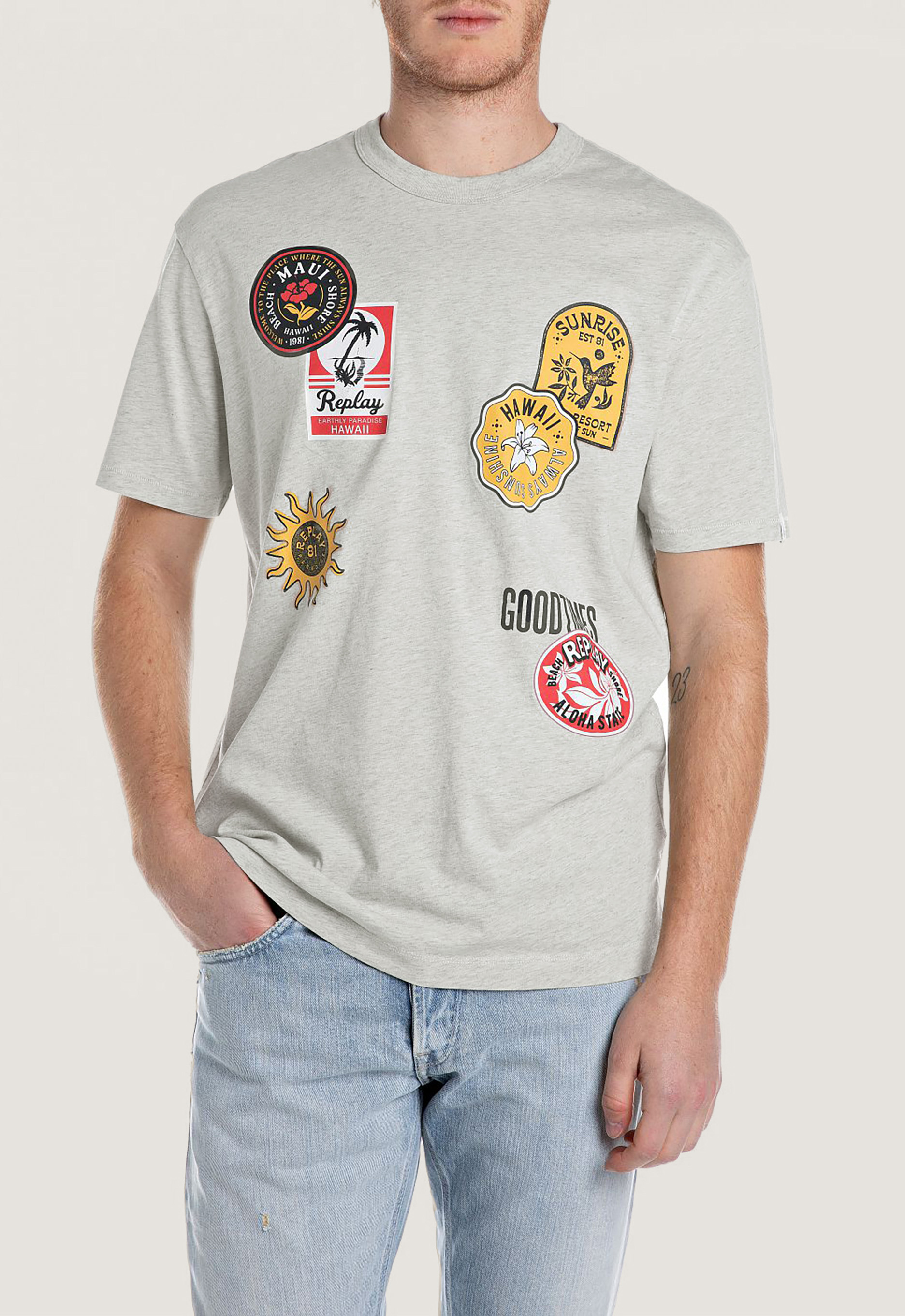 Replay Aop Patch T-Shirt