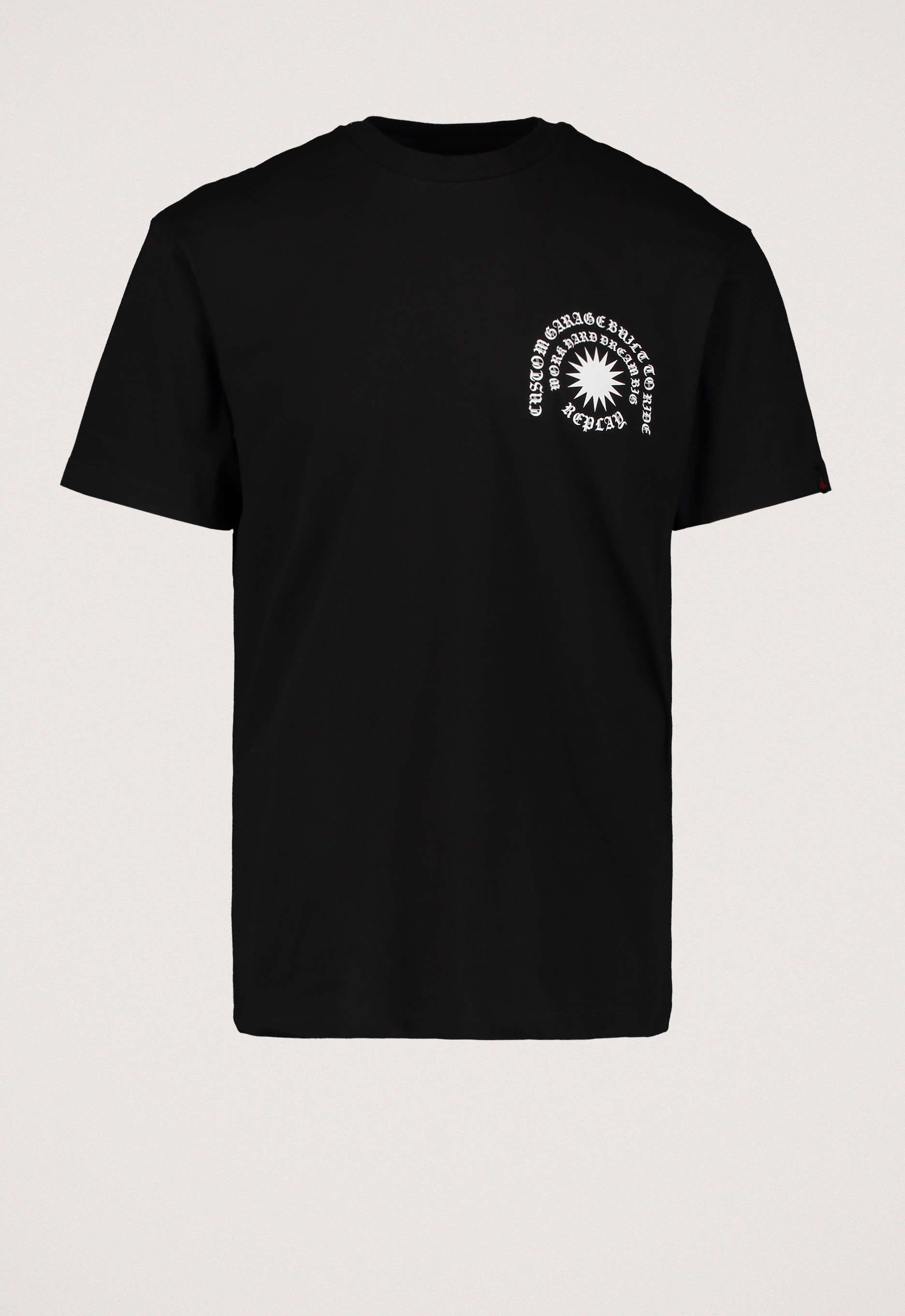 Replay Check Print T-Shirt