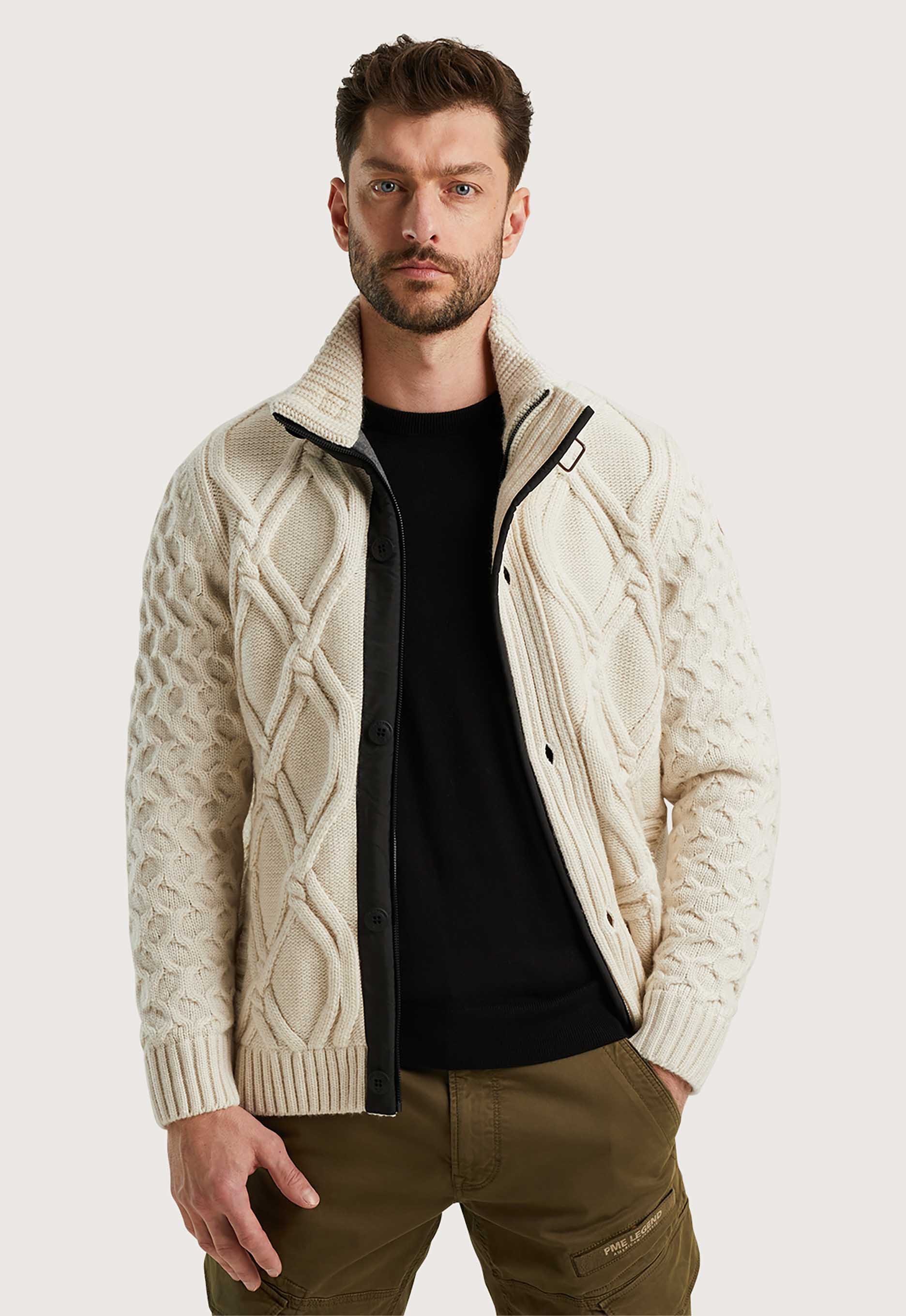 Pme legend Heavy Knit Mixed Yarn Vest