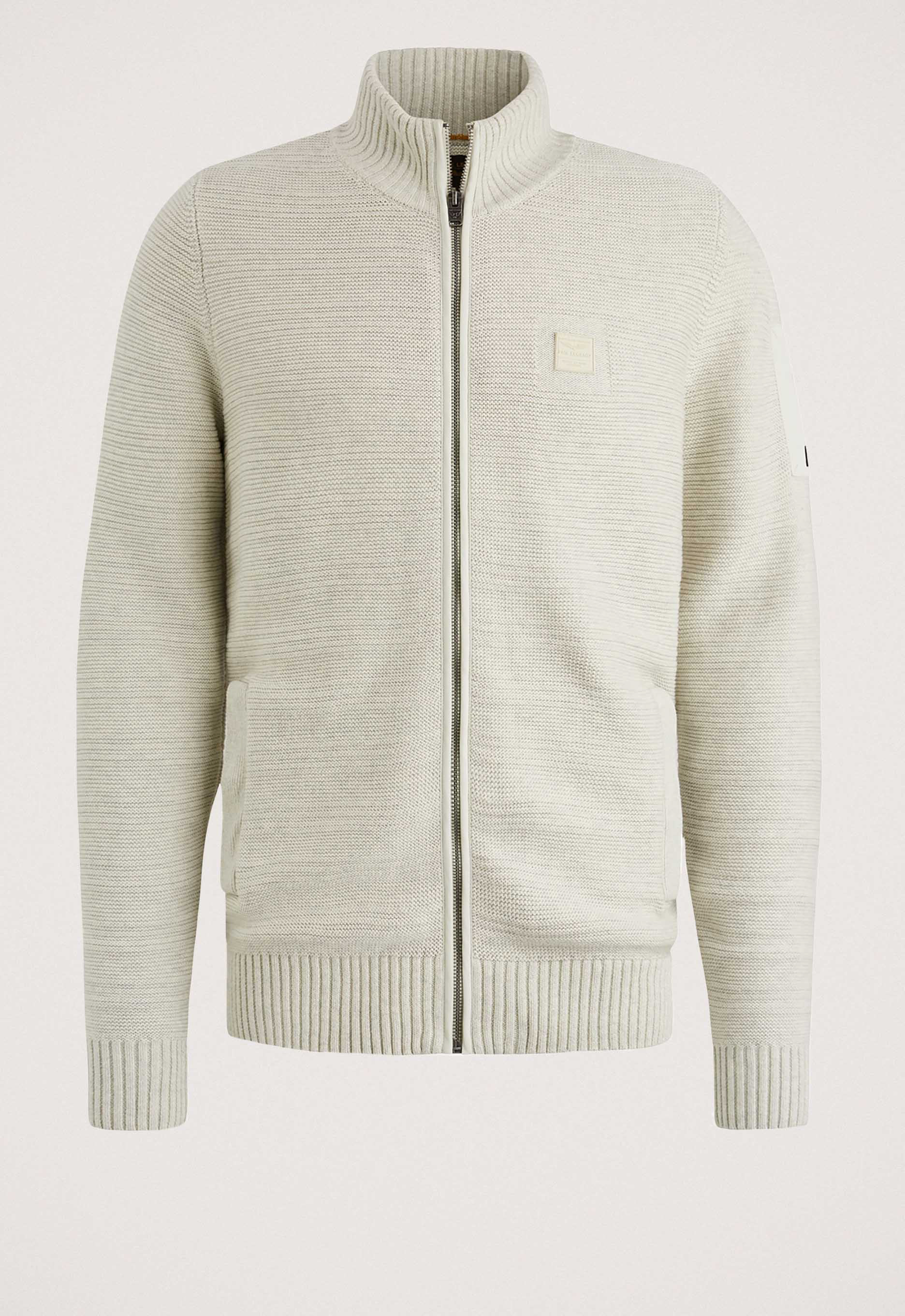 PME Legend Gebreide Katoenen Ritsjas Beige Heren