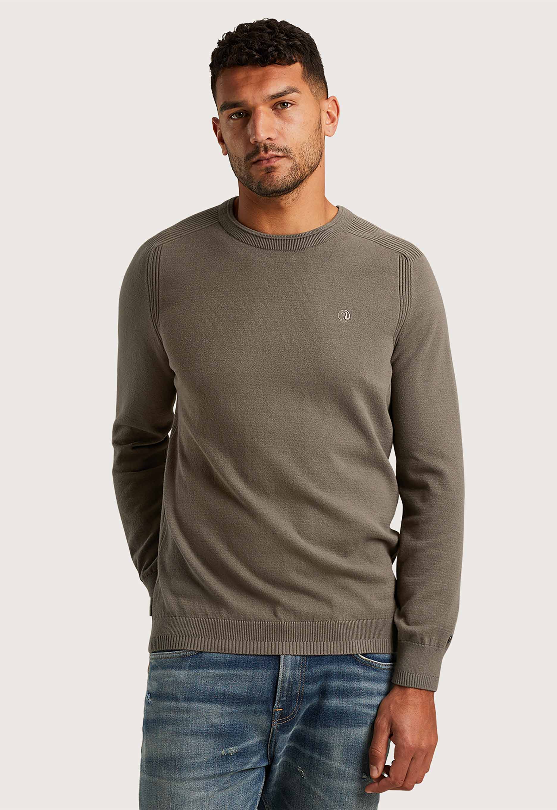 Cast iron Crewneck Stretch Trui