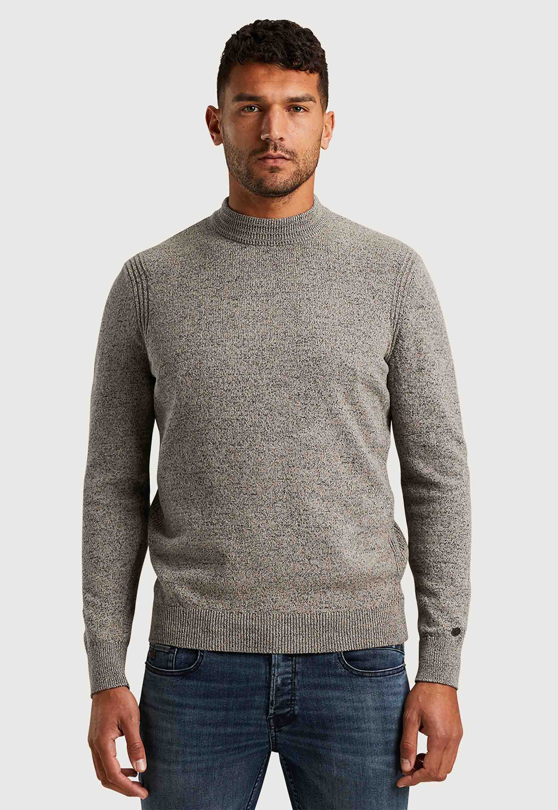 Cast iron Mock Neck Cotton Trui