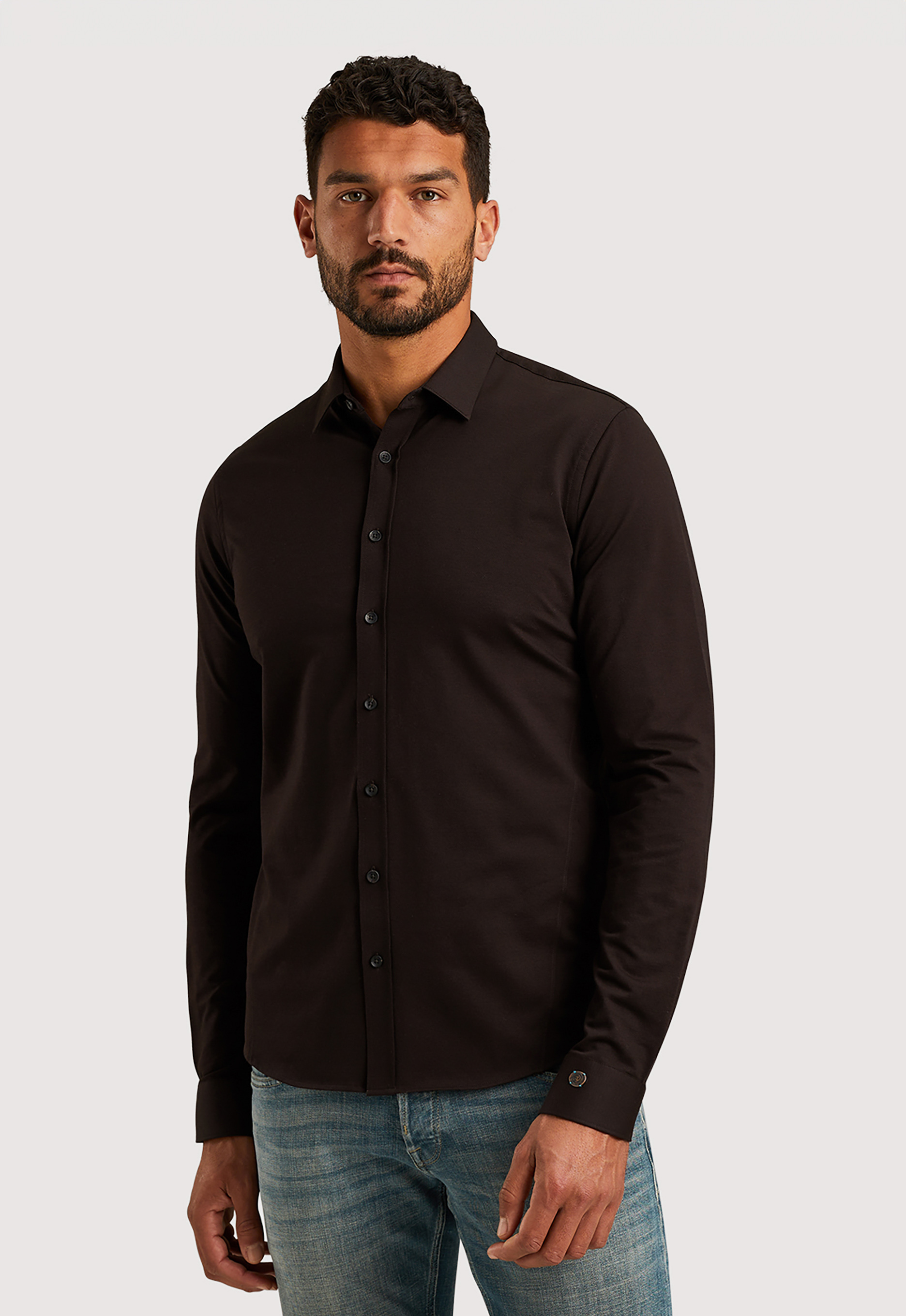 Cast iron Twill Jersey Overhemd