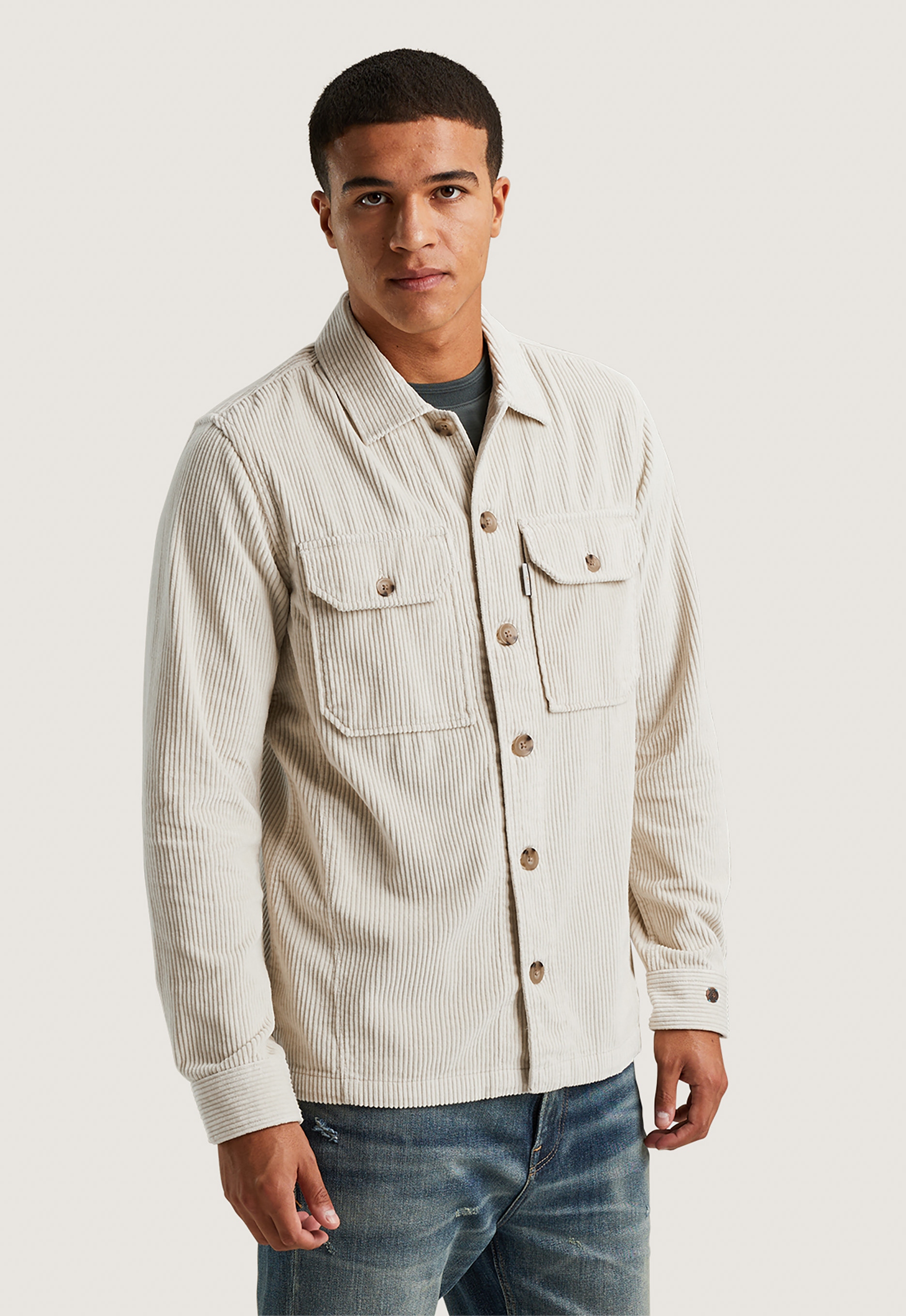 Cast iron Shit Solid Ribcord Overshirt