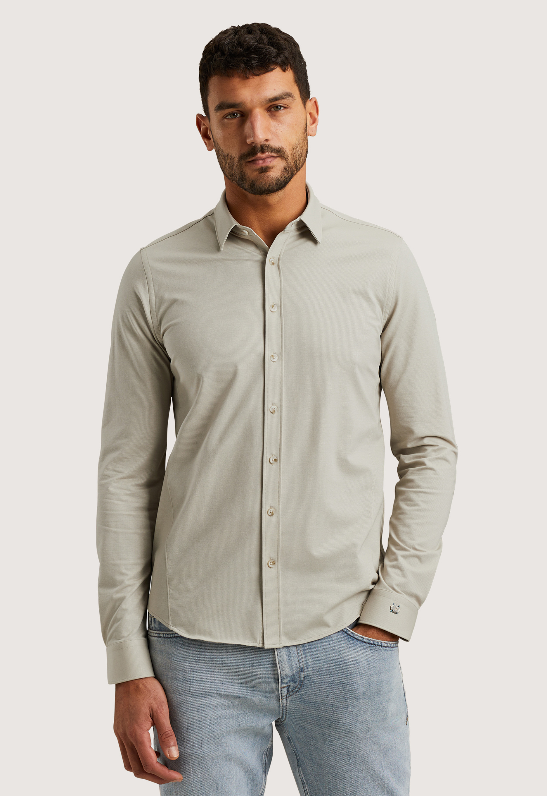 Cast iron Twill Jersey Overhemd
