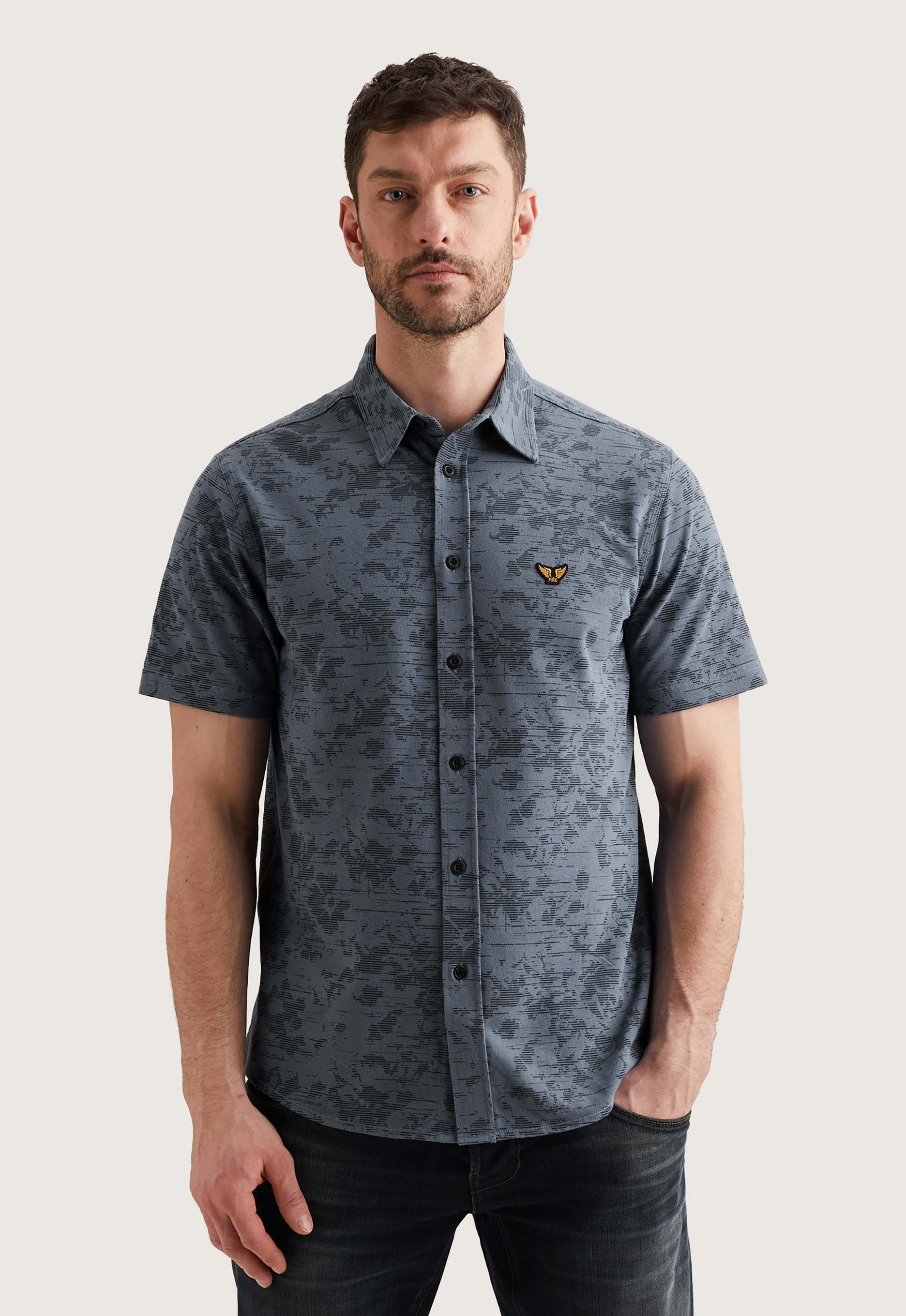 PME Legend Allover Print Jersey Piqu&eacute; Overhemd