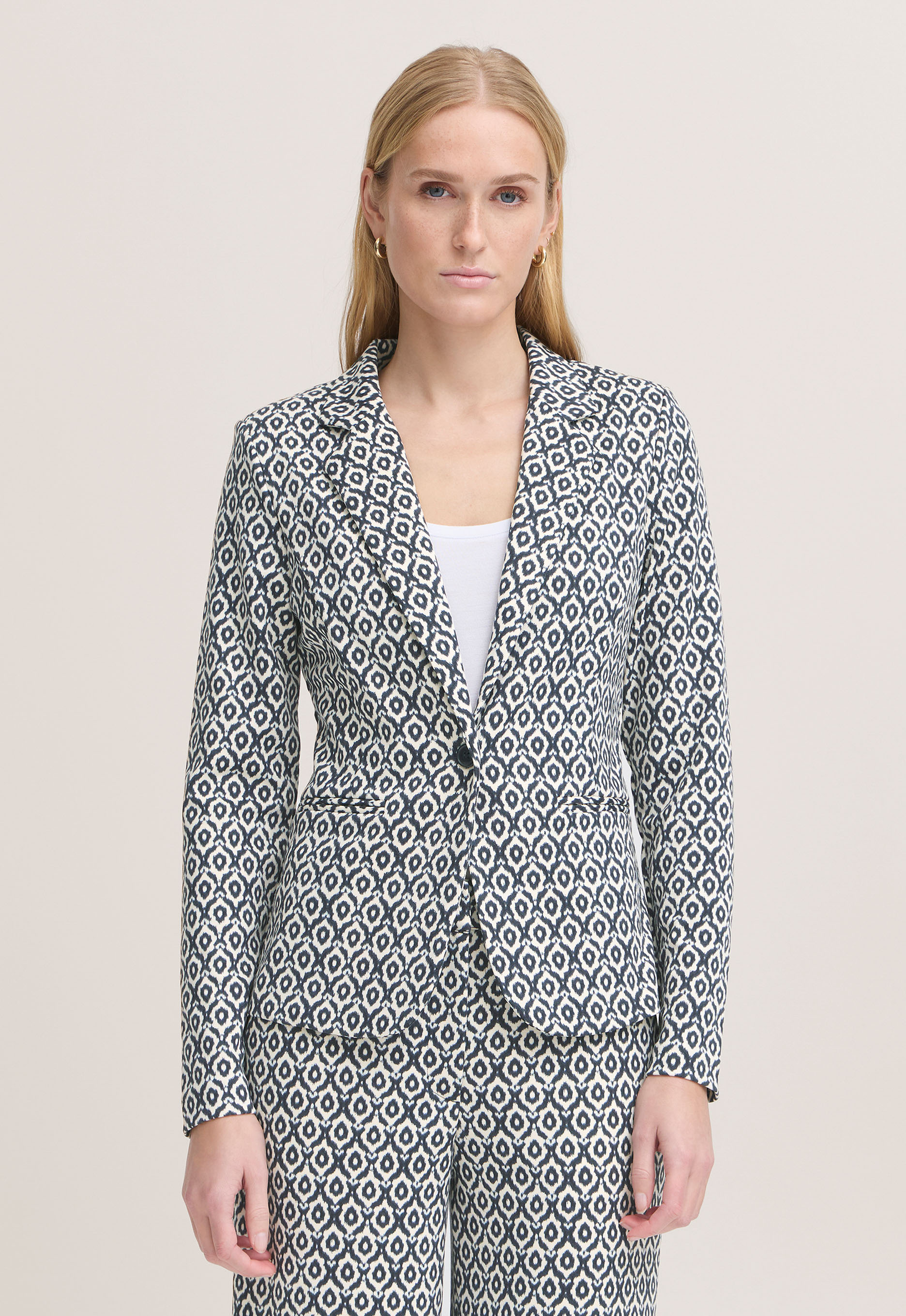 Ichi Kate Print Blazer