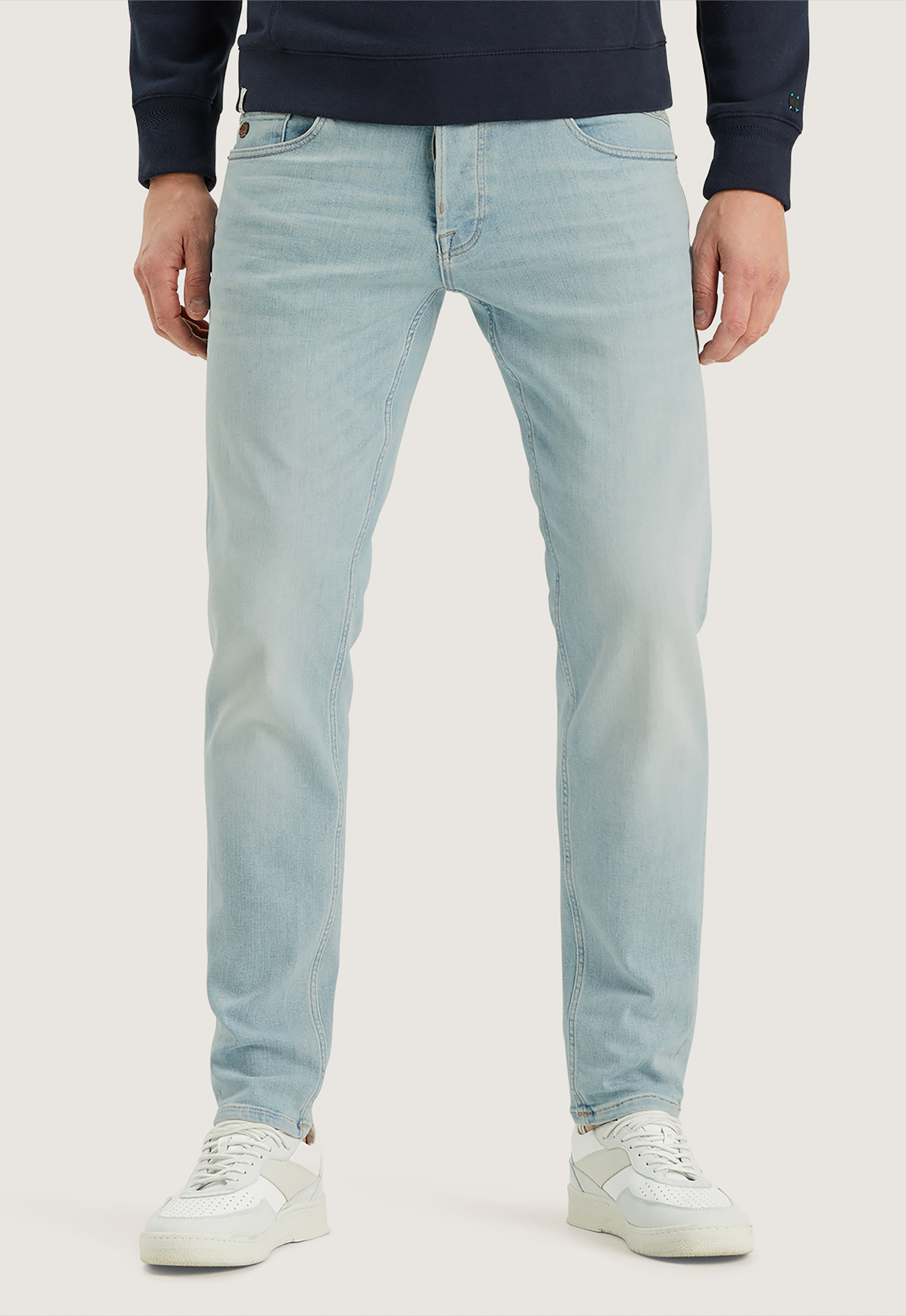 Cast Iron Lichtblauwe Tapered Slim Fit Jeans Blue Heren