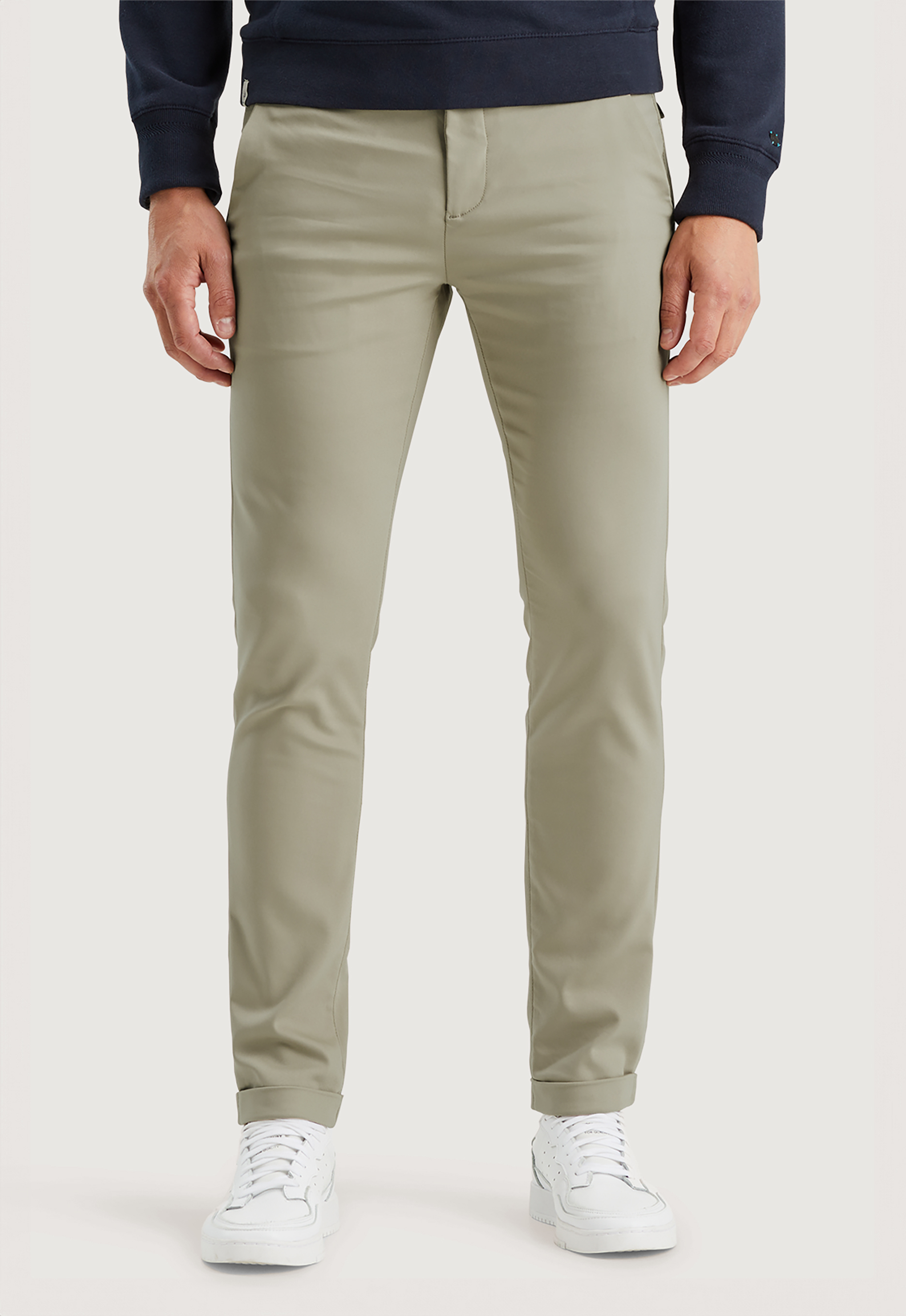 Cast Iron slim fit chino RISER groen