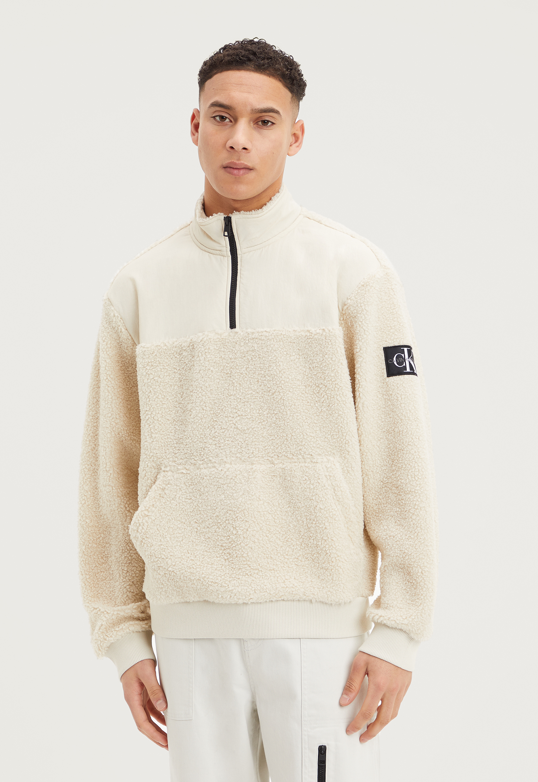 Calvin Klein Badge Sherpa Fleece Sweater Calvin Klein Badge Sherpa Fleece Sweater
