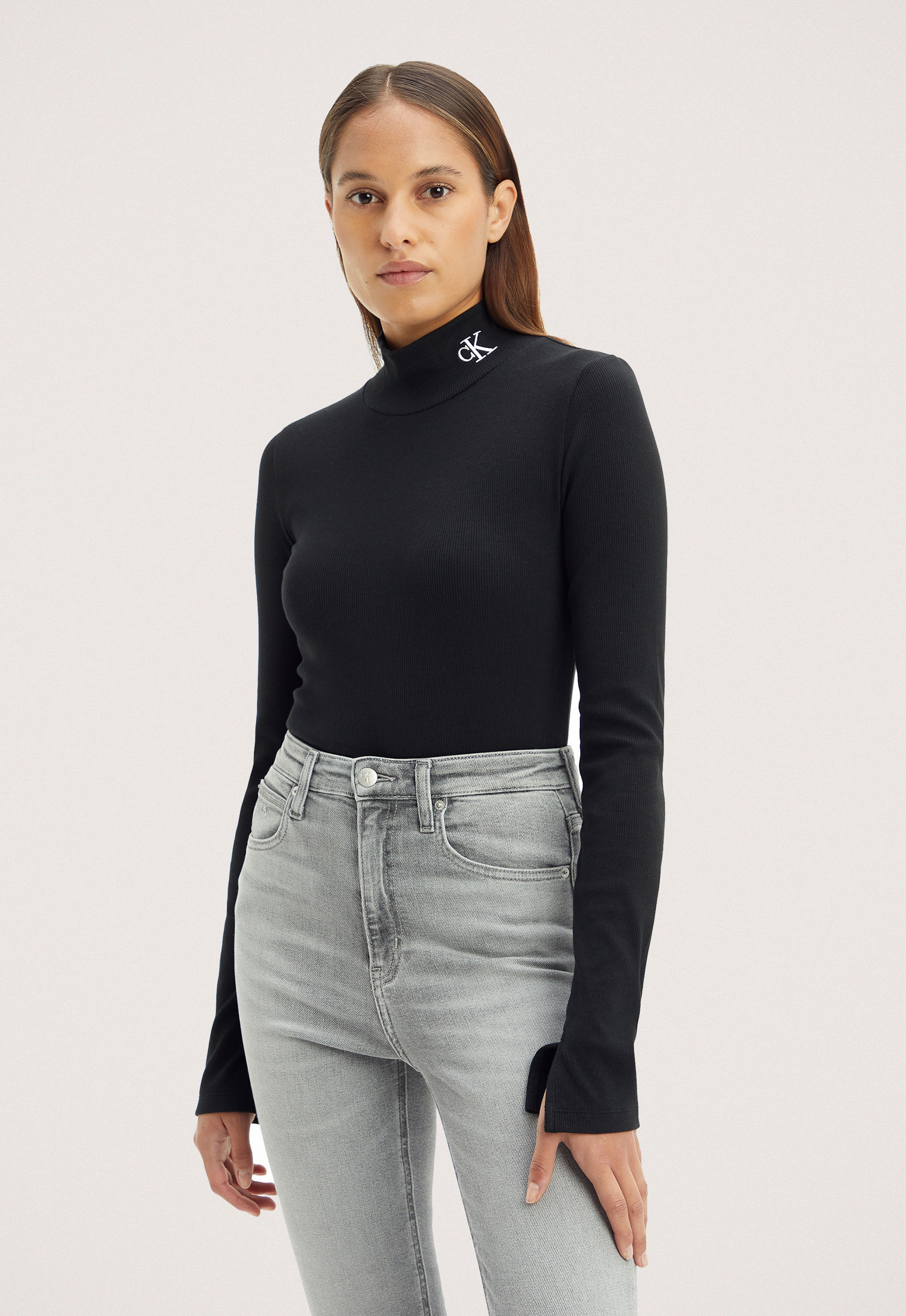 Calvin Klein Rib Mock Neck Shirt Calvin Klein Rib Mock Neck Shirt