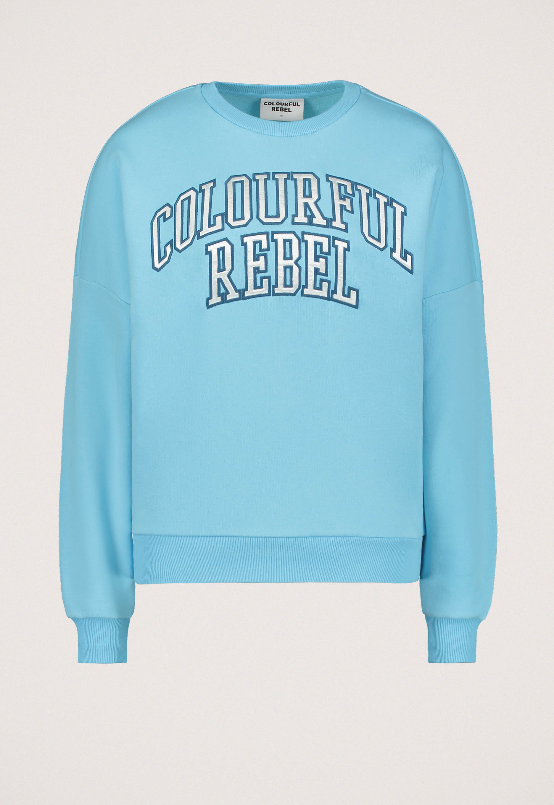 Colourful Rebel Patch Dropped Sweater