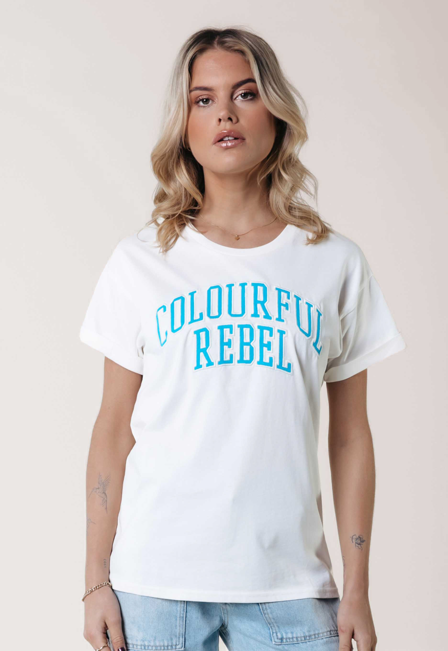 Colourful Rebel Patch Boxy T-shirt