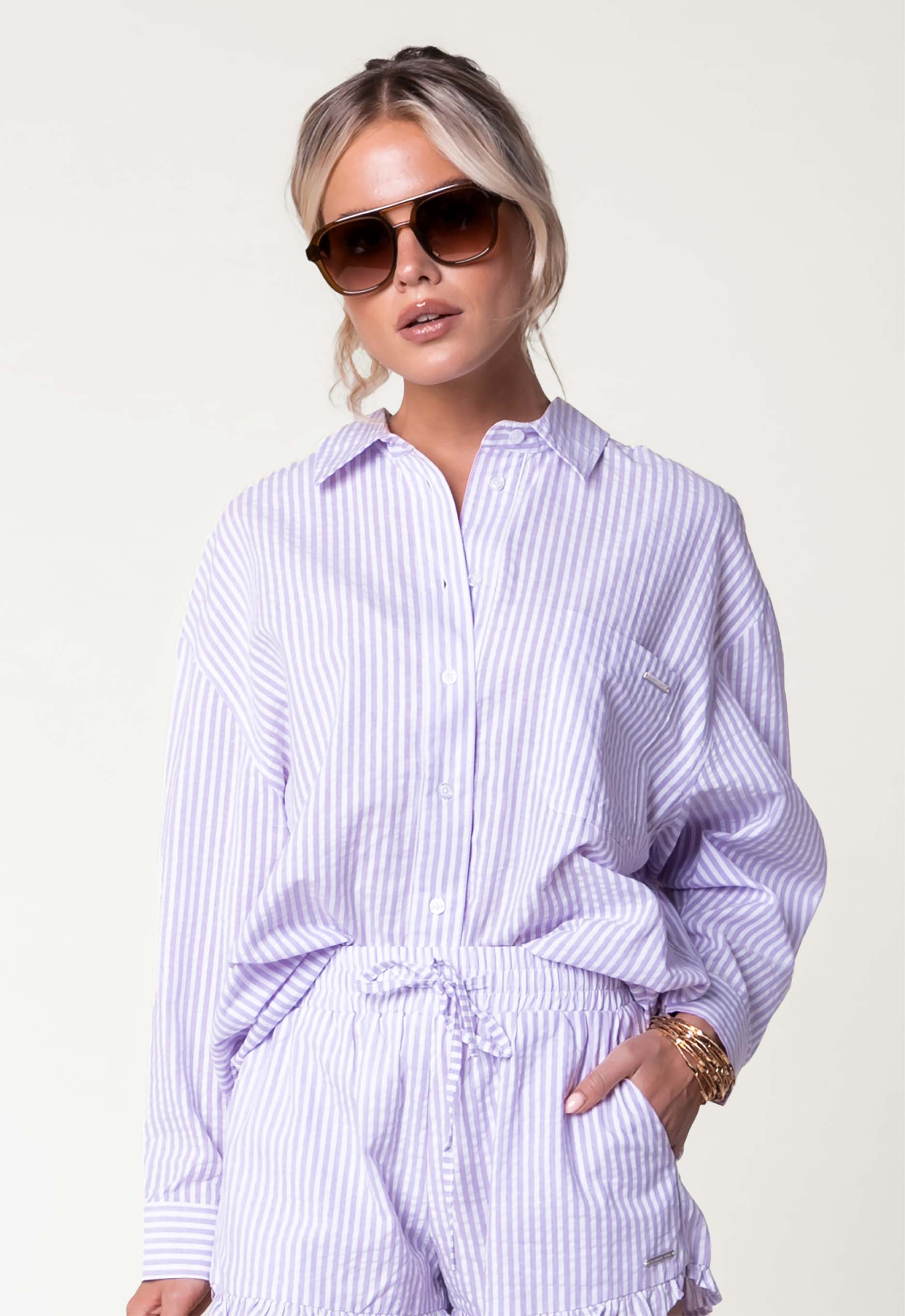 Colourful Rebel Vicky Striped Blouse