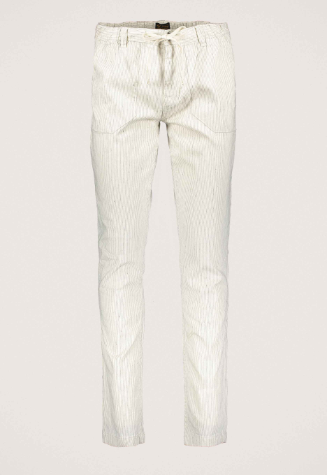 Linen Stripe Stretch Beach Jeans