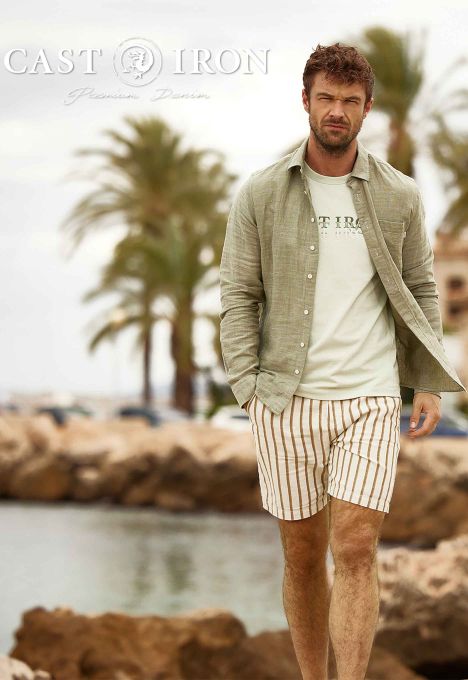 Linnen Stripe Chino Short