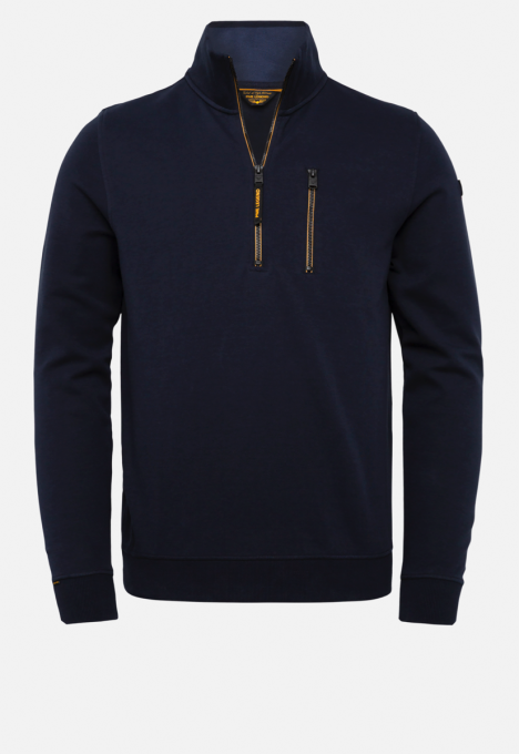 Half Zip Collar Interlock T-shirt