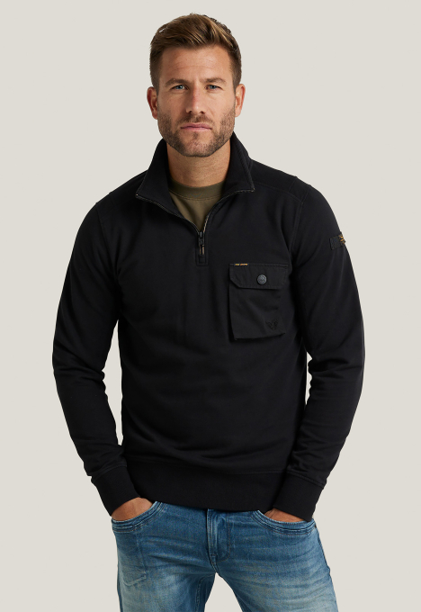 Collar Fine Terry Sweater