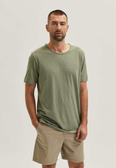 Morgan Stripe O-neck T-shirt