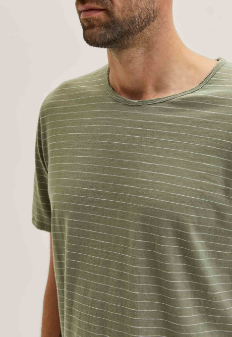 Morgan Stripe O-neck T-shirt