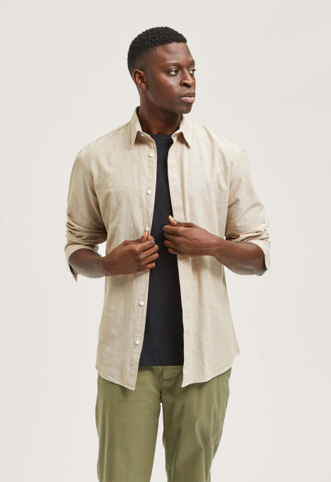 Slim New-Linen Overhemd