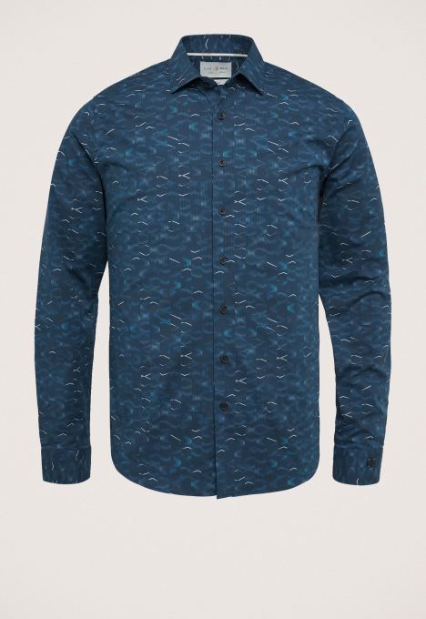 Print Poplin Stretch Overhemd
