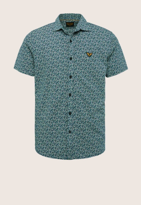 Short Sleeve Print Overhemd