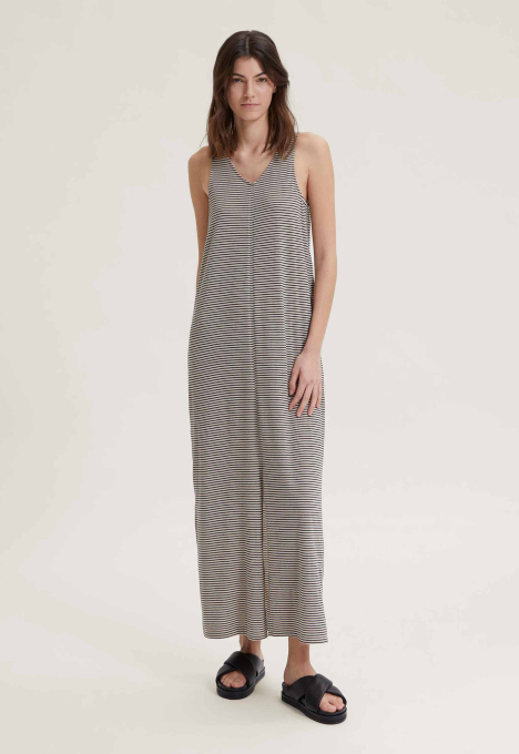 Gestreepte Split Maxi Jurk