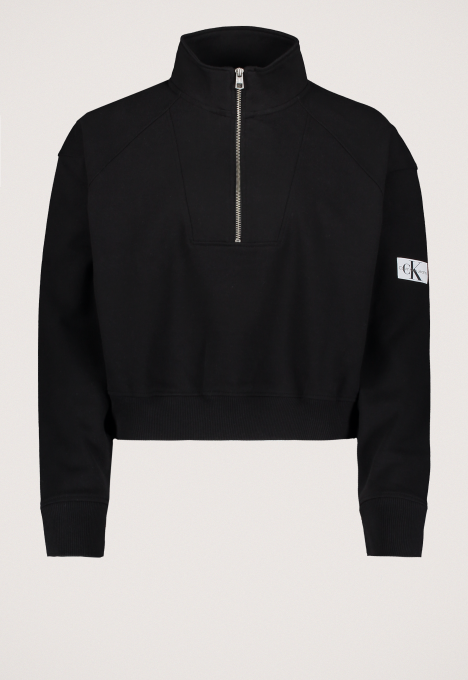 Badge Half Zip Sweater