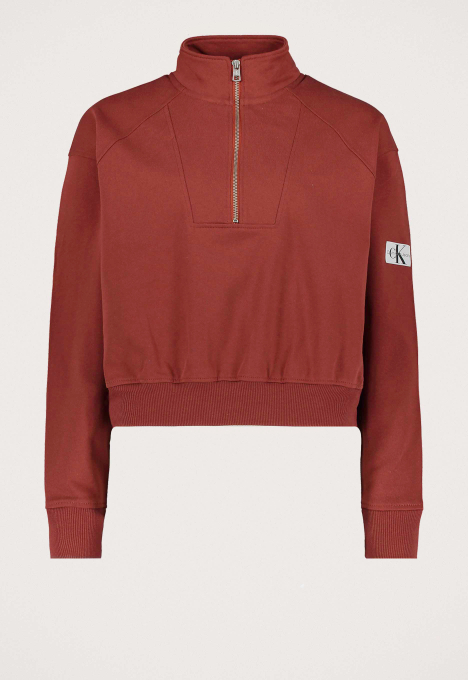 Badge Half Zip Sweater