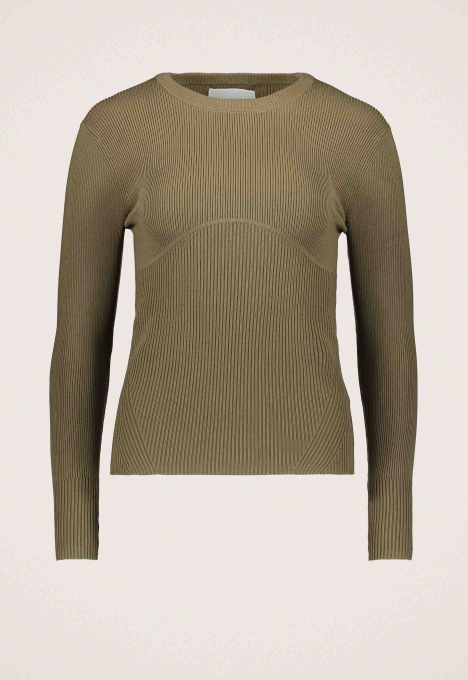 Bust Detailing Tight Knit Trui